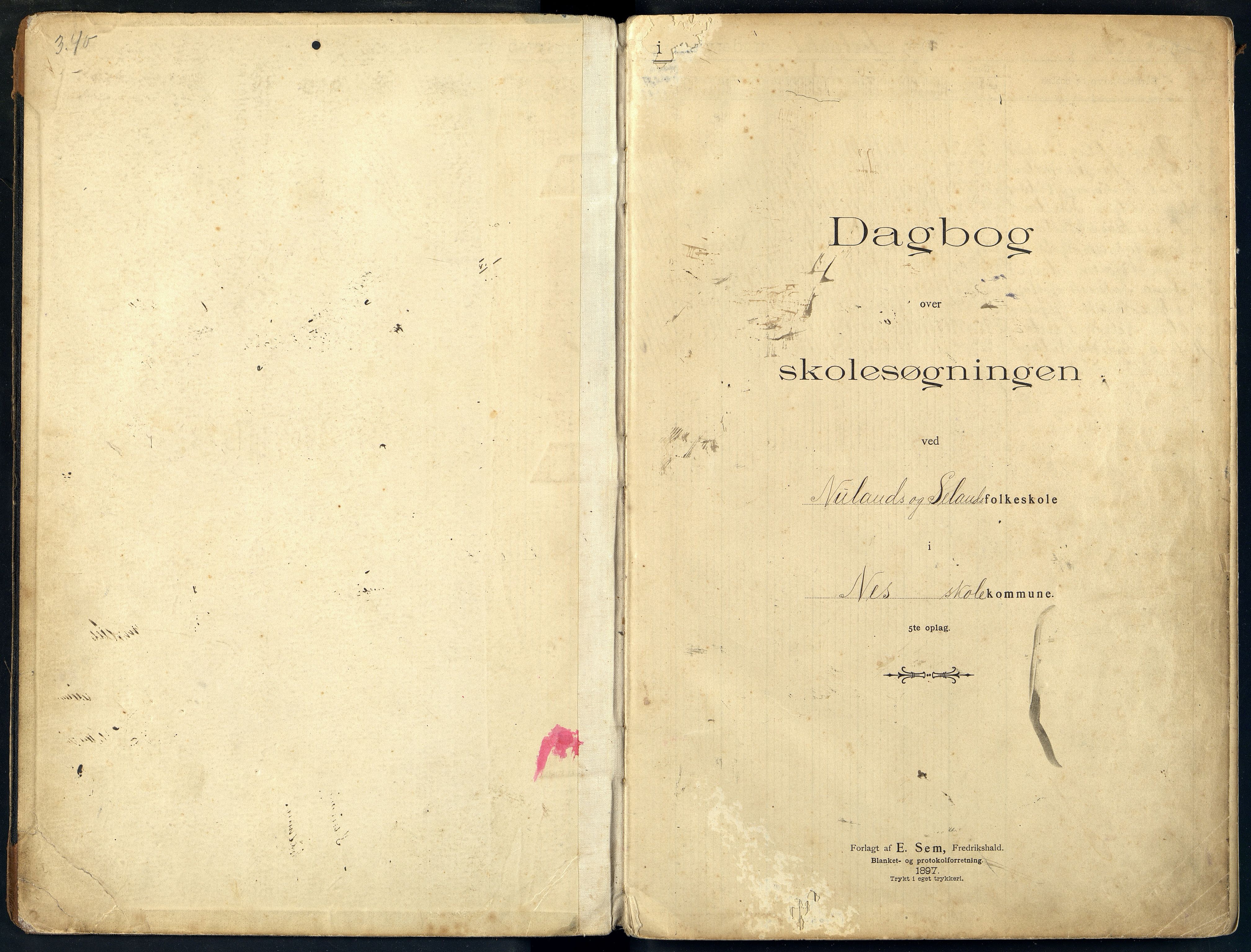 Nes kommune - Nuland Skole, ARKSOR/1004NE553/I/L0001: Dagbok, 1899-1921