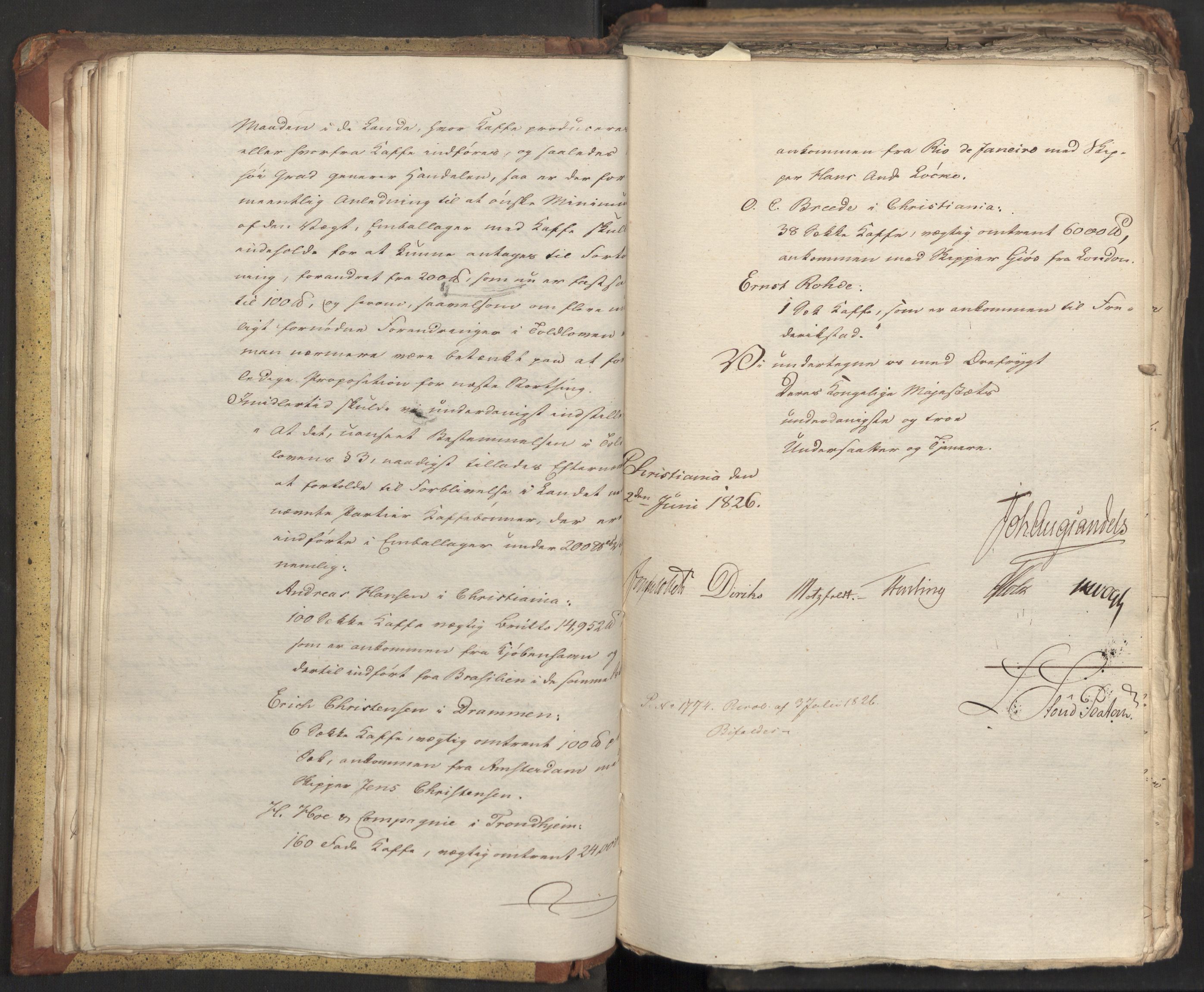 Statsrådsavdelingen i Stockholm, AV/RA-S-1003/D/Da/L0047: Regjeringsinnstillinger nr. 3501-3659, 1826, s. 51