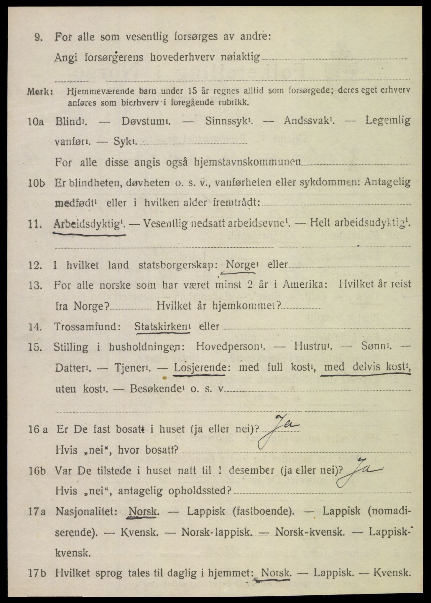 SAT, Folketelling 1920 for 1731 Sparbu herred, 1920, s. 2088