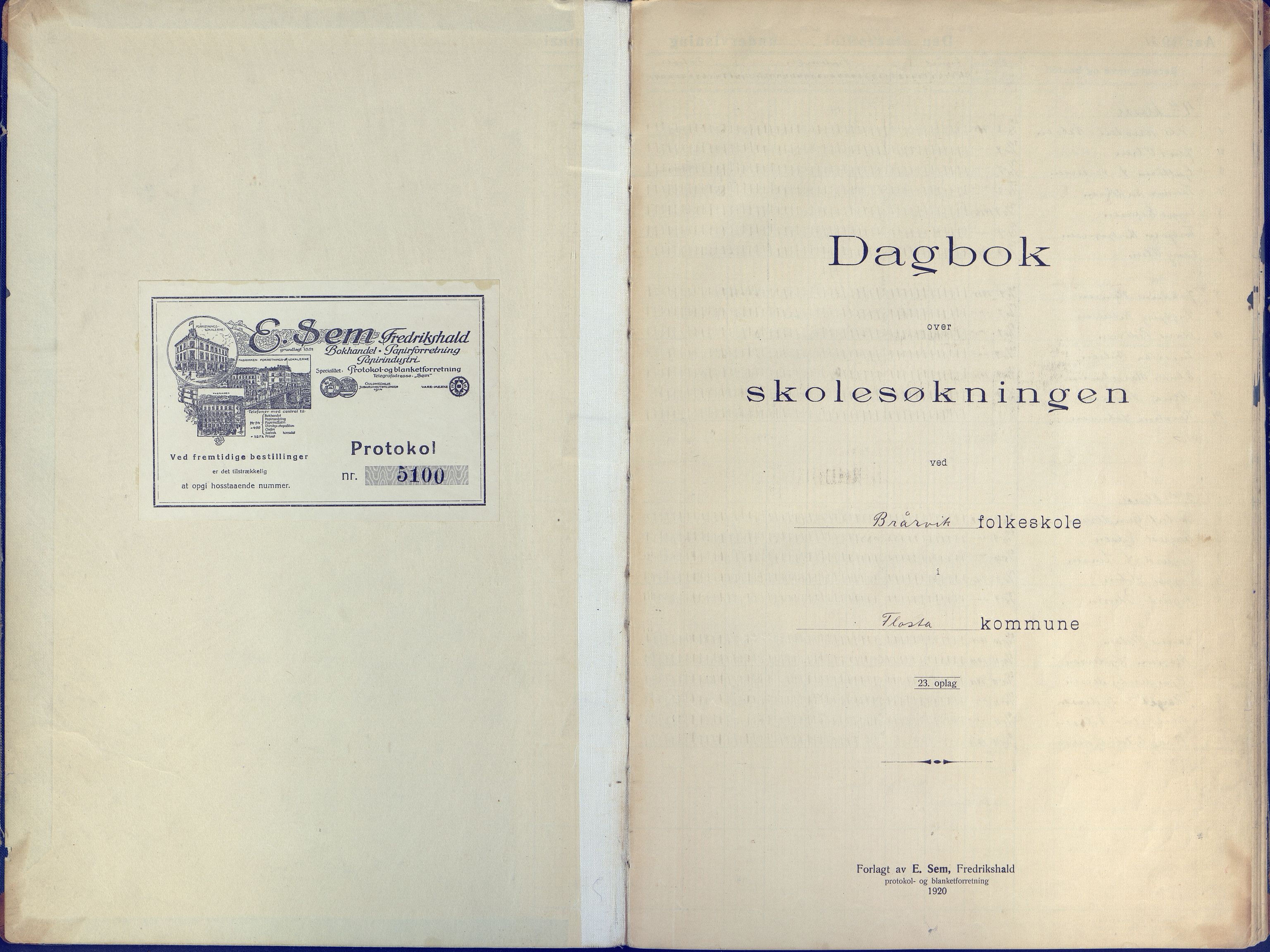 Flosta kommune frem til 1961, AAKS/KA0916-PK/09/09E/L0004: Dagbok (3-4), 1921-1942