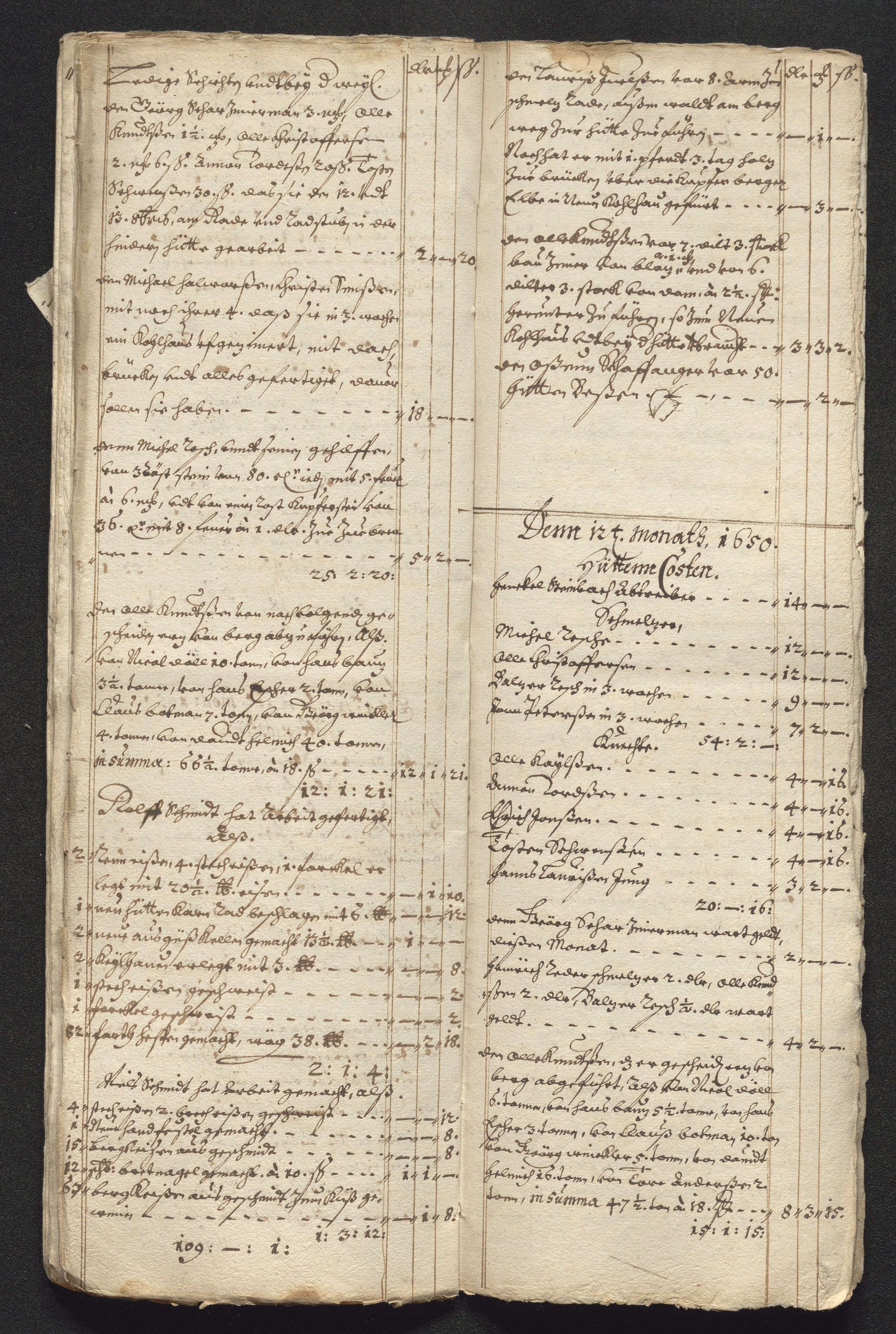 Kongsberg Sølvverk 1623-1816, AV/SAKO-EA-3135/001/D/Dc/Dcd/L0024: Utgiftsregnskap for gruver m.m. , 1650, s. 822