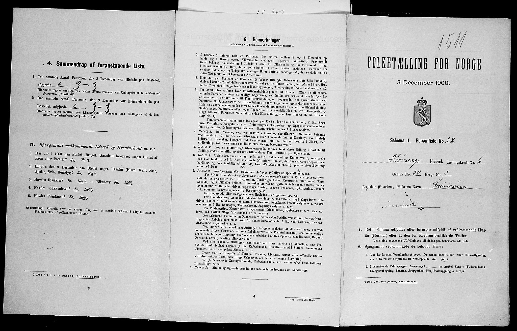 SAK, Folketelling 1900 for 0927 Høvåg herred, 1900, s. 659