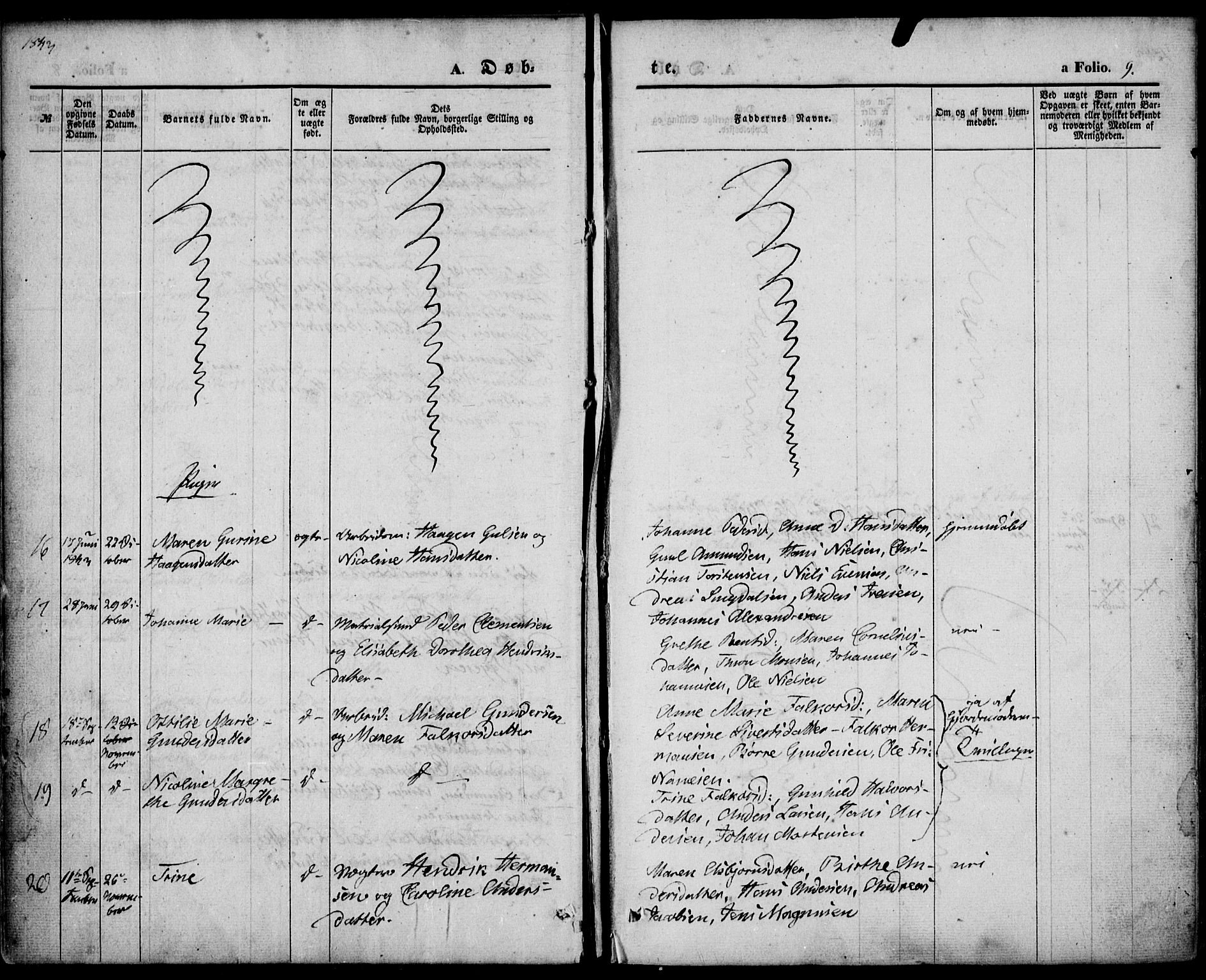 Larvik kirkebøker, AV/SAKO-A-352/F/Fb/L0003: Ministerialbok nr. II 3, 1842-1856, s. 9