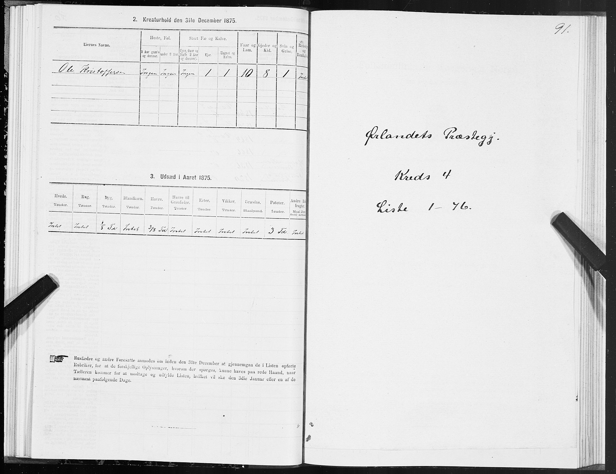 SAT, Folketelling 1875 for 1621P Ørland prestegjeld, 1875, s. 2091