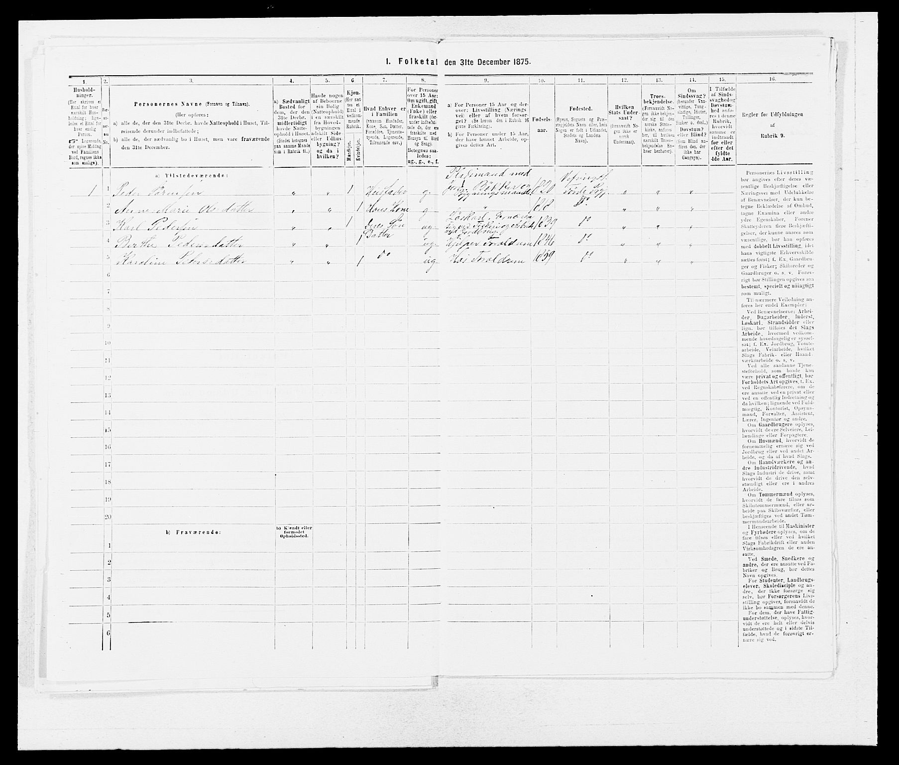 SAB, Folketelling 1875 for 1432P Førde prestegjeld, 1875, s. 2020