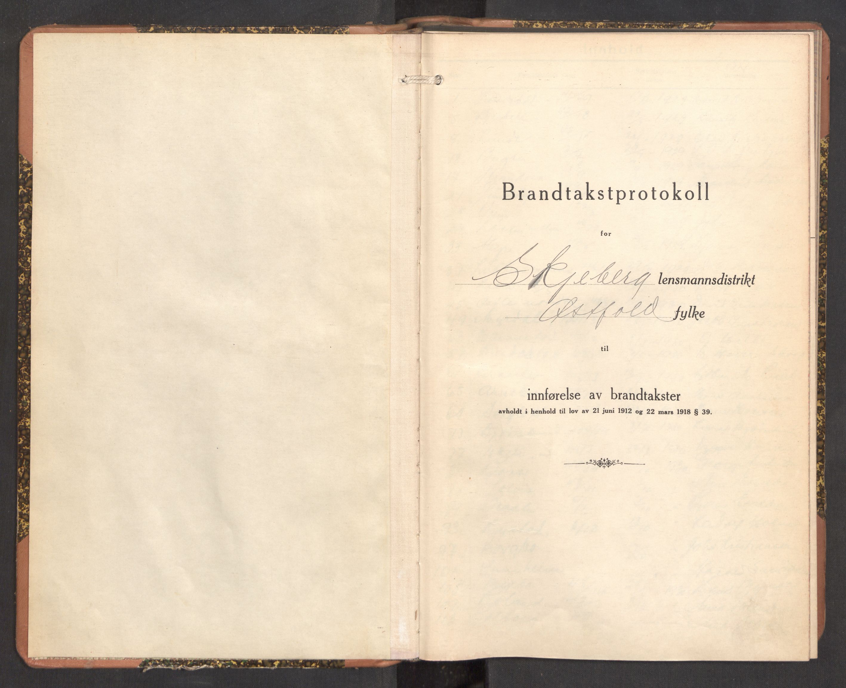 Norges brannkasse, branntakster Skjeberg, AV/SAO-A-11372/F/Fb/L0009: Branntakstprotokoll, 1929-1933