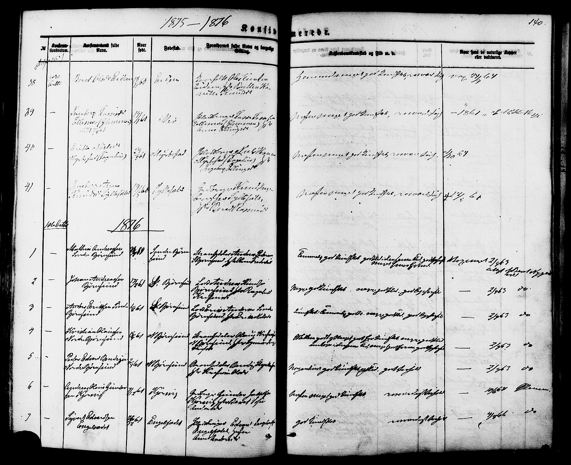 Ministerialprotokoller, klokkerbøker og fødselsregistre - Møre og Romsdal, SAT/A-1454/565/L0749: Ministerialbok nr. 565A03, 1871-1886, s. 140