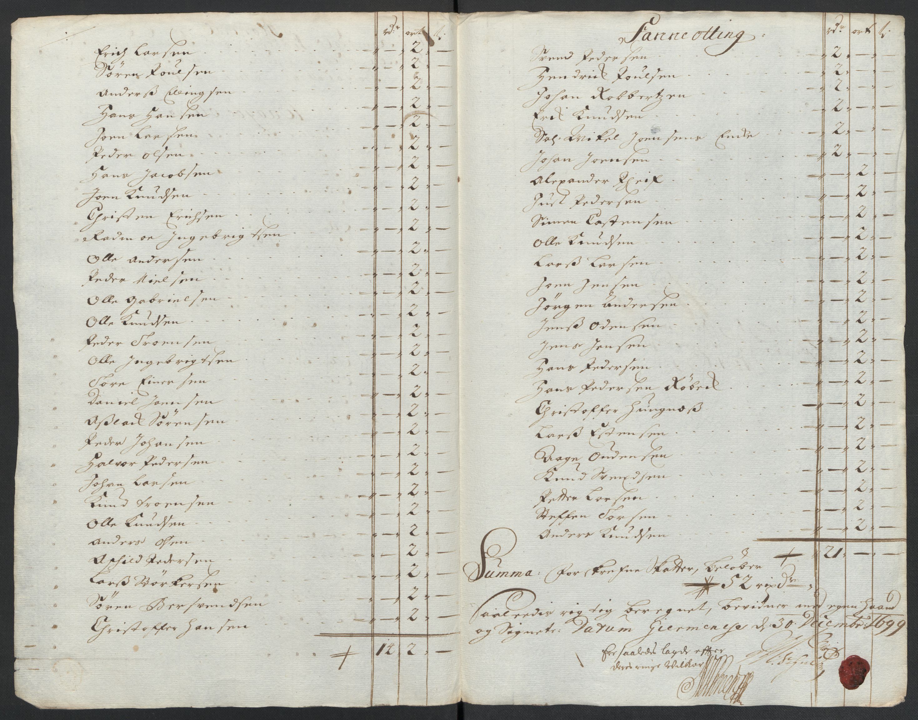 Rentekammeret inntil 1814, Reviderte regnskaper, Fogderegnskap, RA/EA-4092/R55/L3654: Fogderegnskap Romsdal, 1699-1700, s. 75