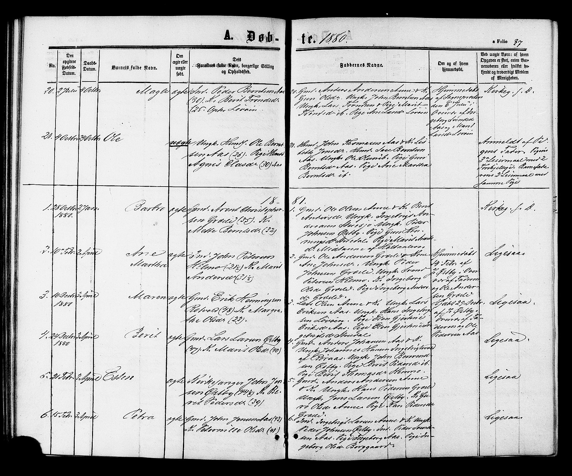 Ministerialprotokoller, klokkerbøker og fødselsregistre - Sør-Trøndelag, SAT/A-1456/698/L1163: Ministerialbok nr. 698A01, 1862-1887, s. 37