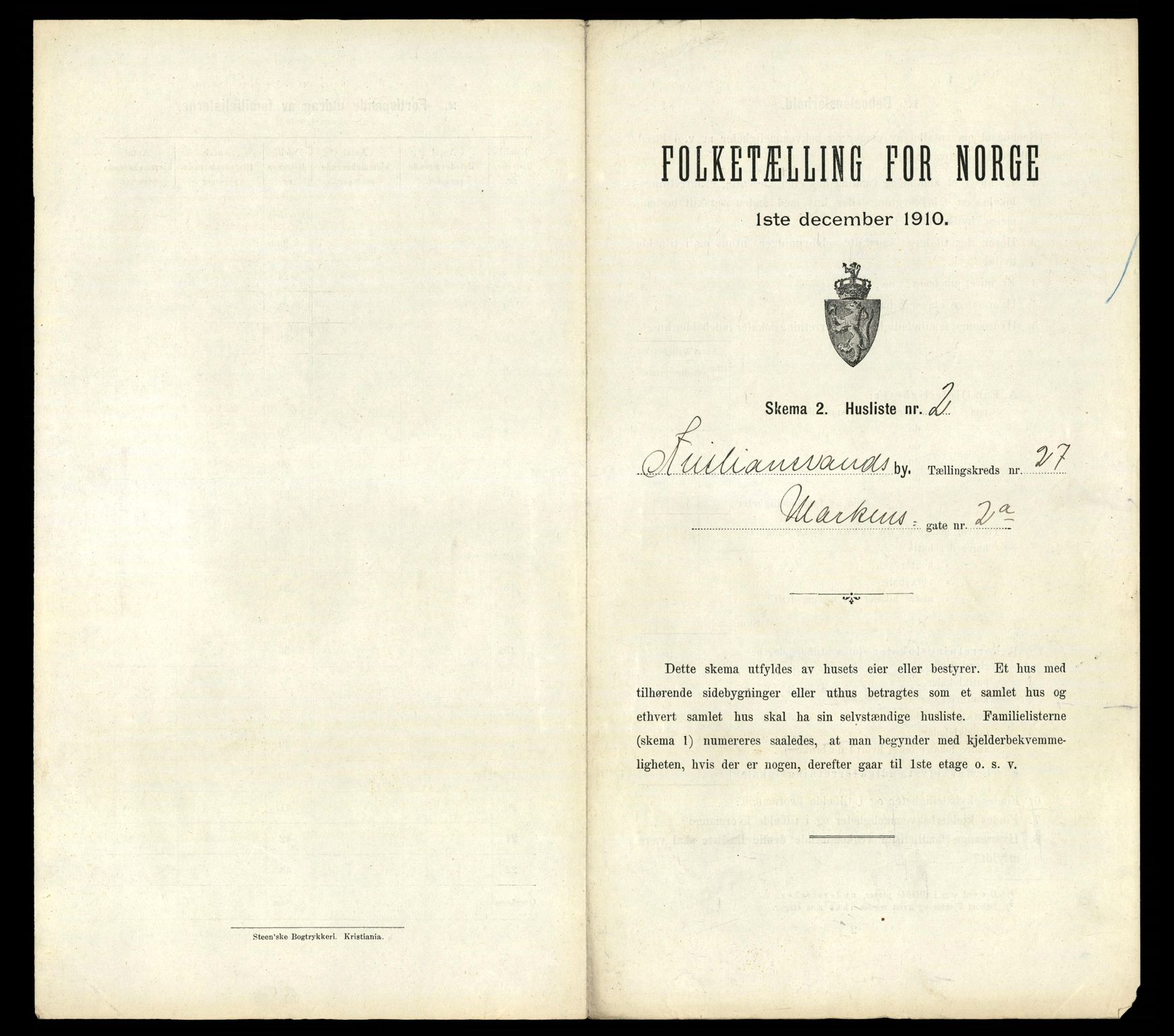 RA, Folketelling 1910 for 1001 Kristiansand kjøpstad, 1910, s. 6998