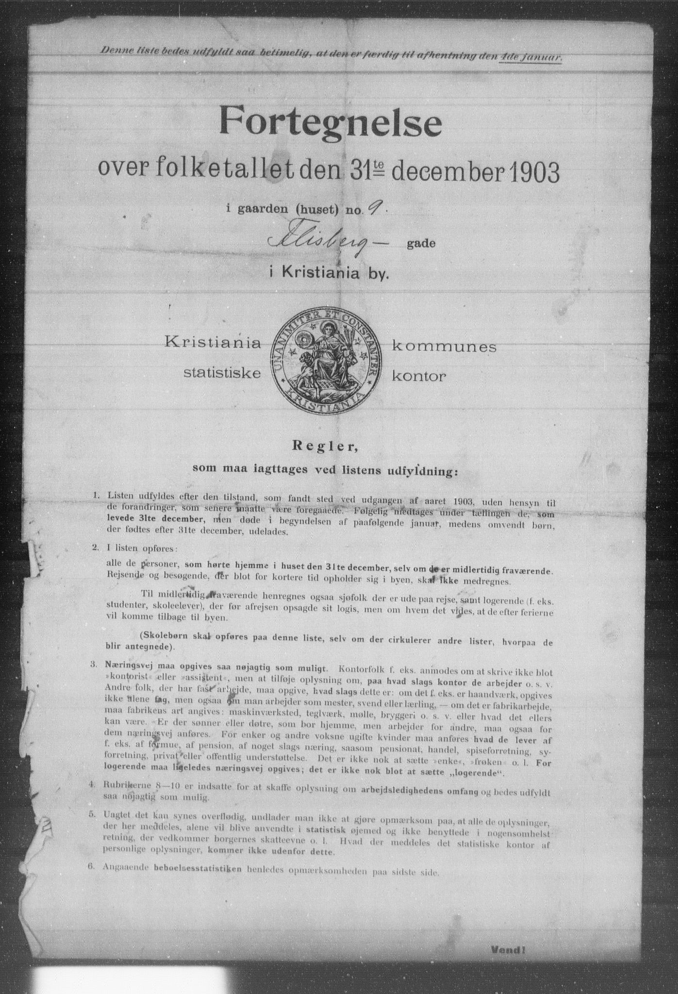 OBA, Kommunal folketelling 31.12.1903 for Kristiania kjøpstad, 1903, s. 5106