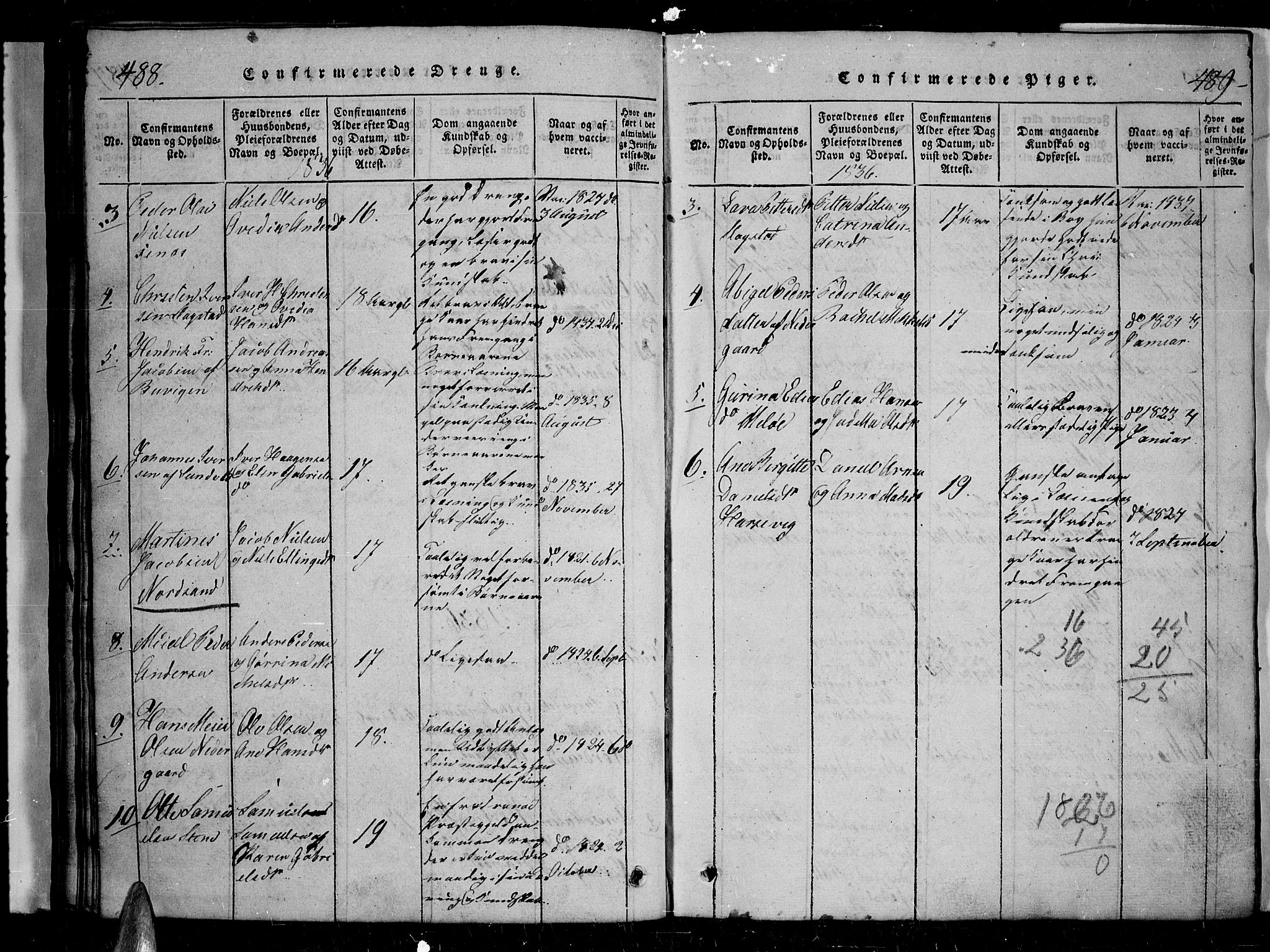 Trondenes sokneprestkontor, SATØ/S-1319/H/Hb/L0004klokker: Klokkerbok nr. 4, 1821-1839, s. 488-489