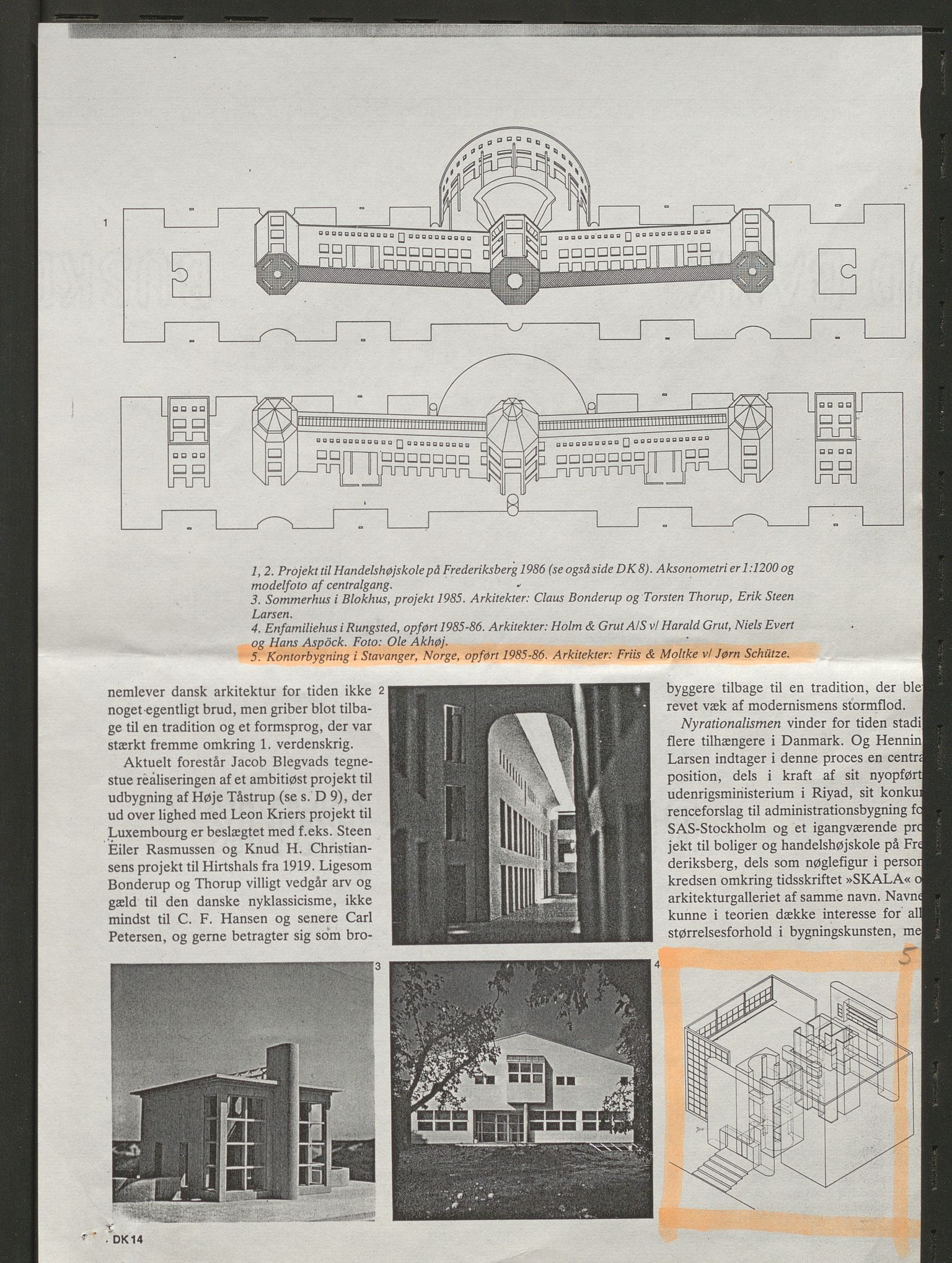 Pa 0858 - Harald N. Røstvik, AV/SAST-A-102660/E/Ea/L0010: Architecture by Røstvik 1980-1986 , 1980-1986