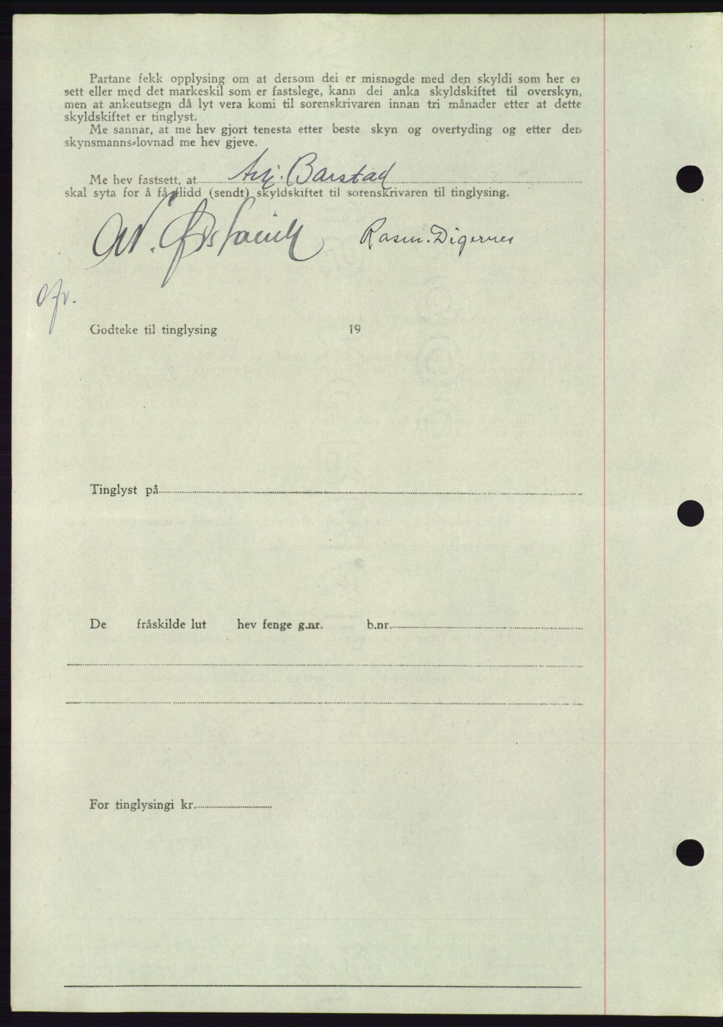 Søre Sunnmøre sorenskriveri, AV/SAT-A-4122/1/2/2C/L0085: Pantebok nr. 11A, 1949-1949, Dagboknr: 1671/1949