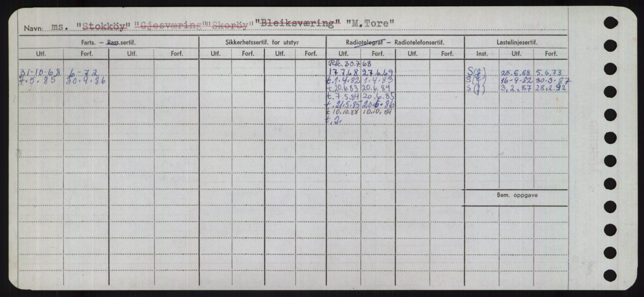 Sjøfartsdirektoratet med forløpere, Skipsmålingen, RA/S-1627/H/Ha/L0003/0002: Fartøy, Hilm-Mar / Fartøy, Kom-Mar, s. 802