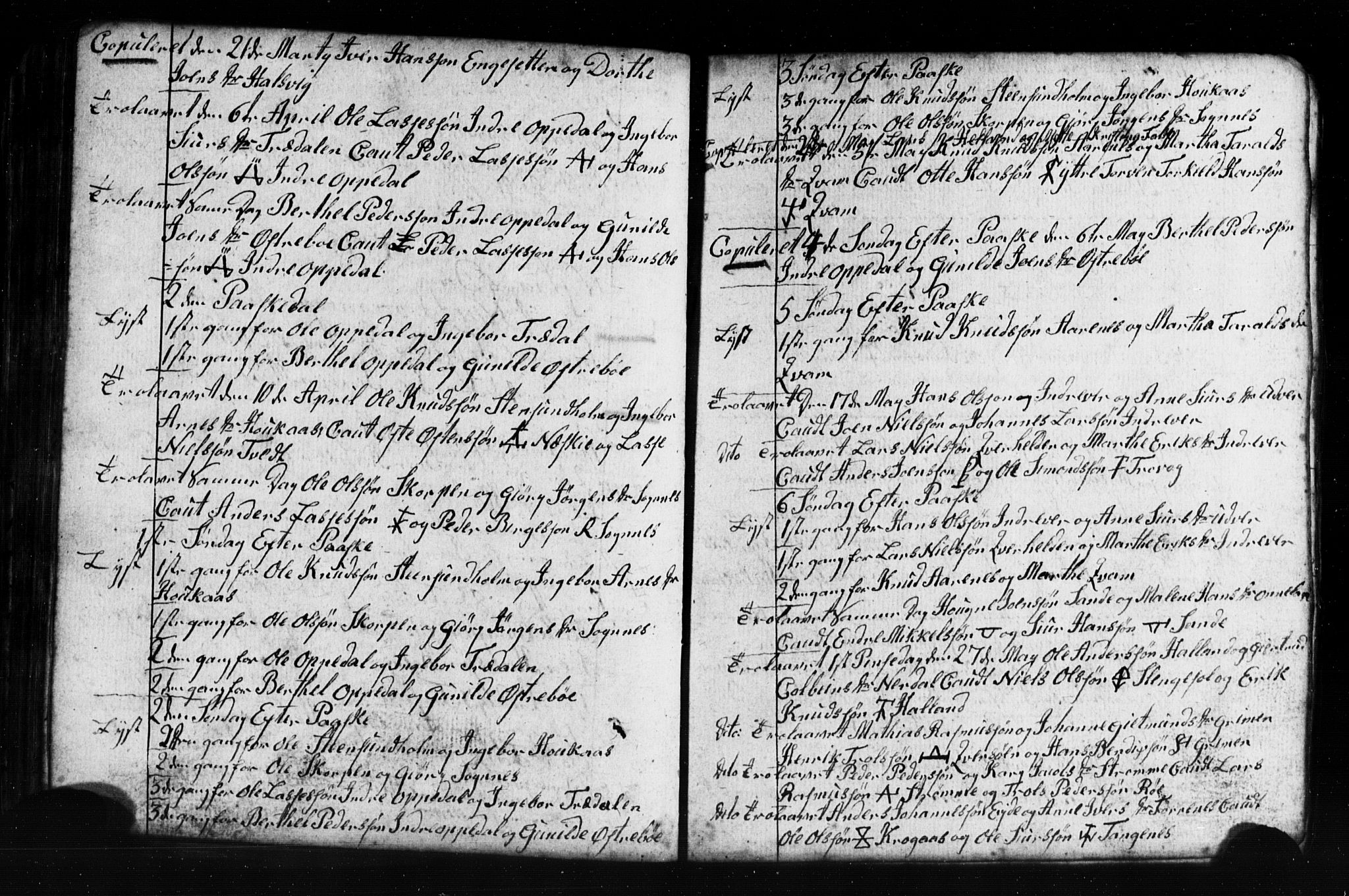 Gulen sokneprestembete, AV/SAB-A-80201/H/Hab: Klokkerbok nr. A 2, 1791-1814