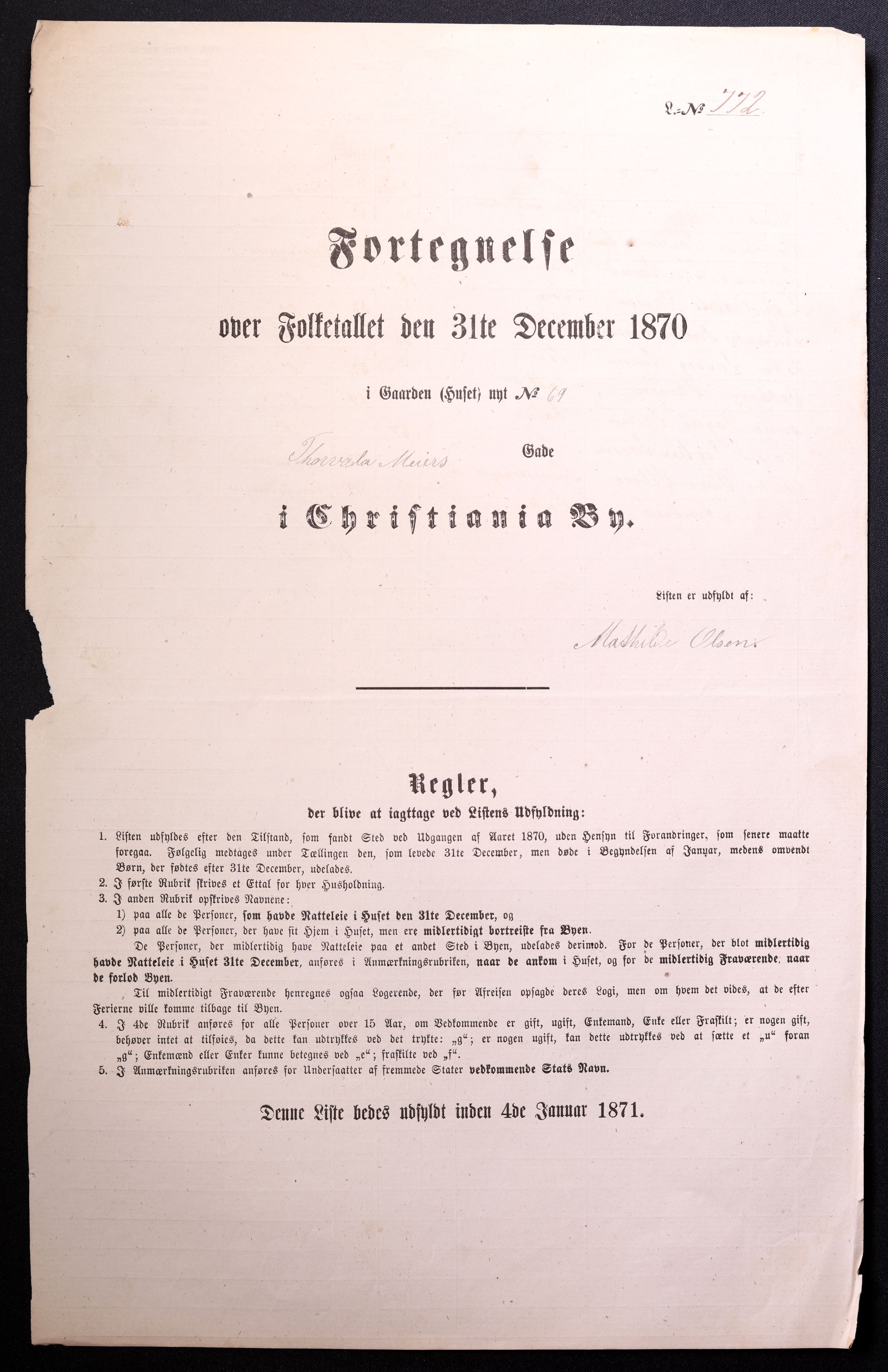 RA, Folketelling 1870 for 0301 Kristiania kjøpstad, 1870, s. 4267