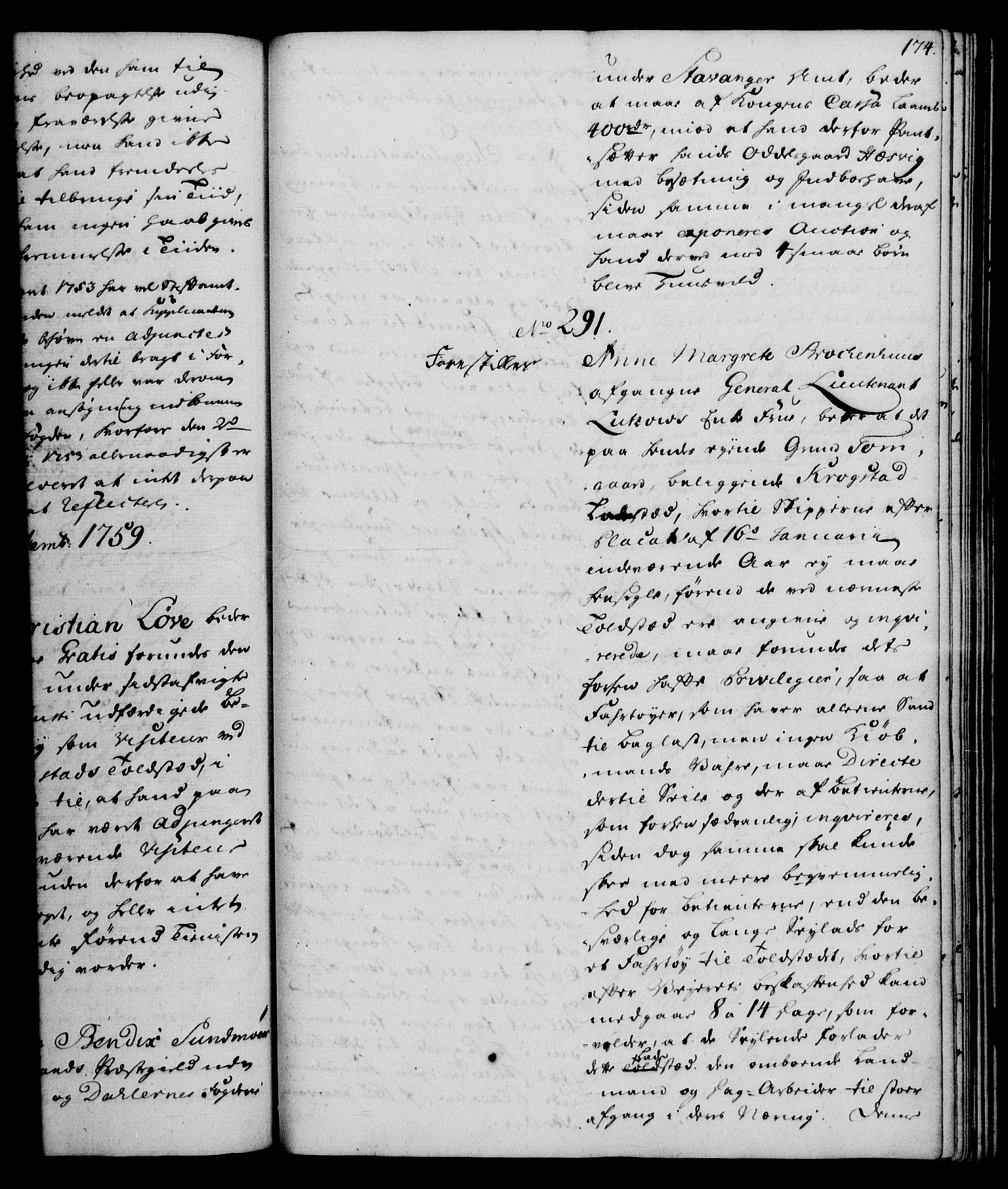 Rentekammeret, Kammerkanselliet, RA/EA-3111/G/Gh/Gha/L0035: Norsk ekstraktmemorialprotokoll (merket RK 53.80), 1759-1771, s. 174