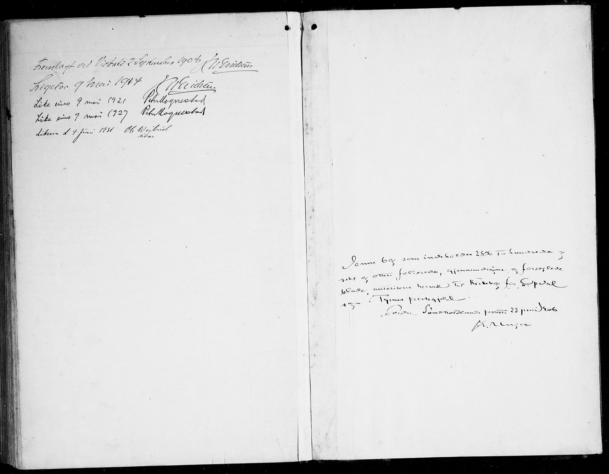 Tysnes sokneprestembete, SAB/A-78601/H/Haa: Ministerialbok nr. D 2, 1905-1922