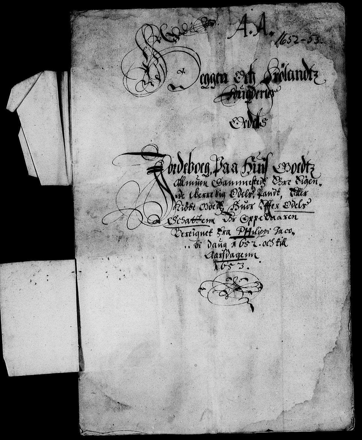 Rentekammeret inntil 1814, Reviderte regnskaper, Lensregnskaper, AV/RA-EA-5023/R/Rb/Rba/L0212: Akershus len, 1652-1653
