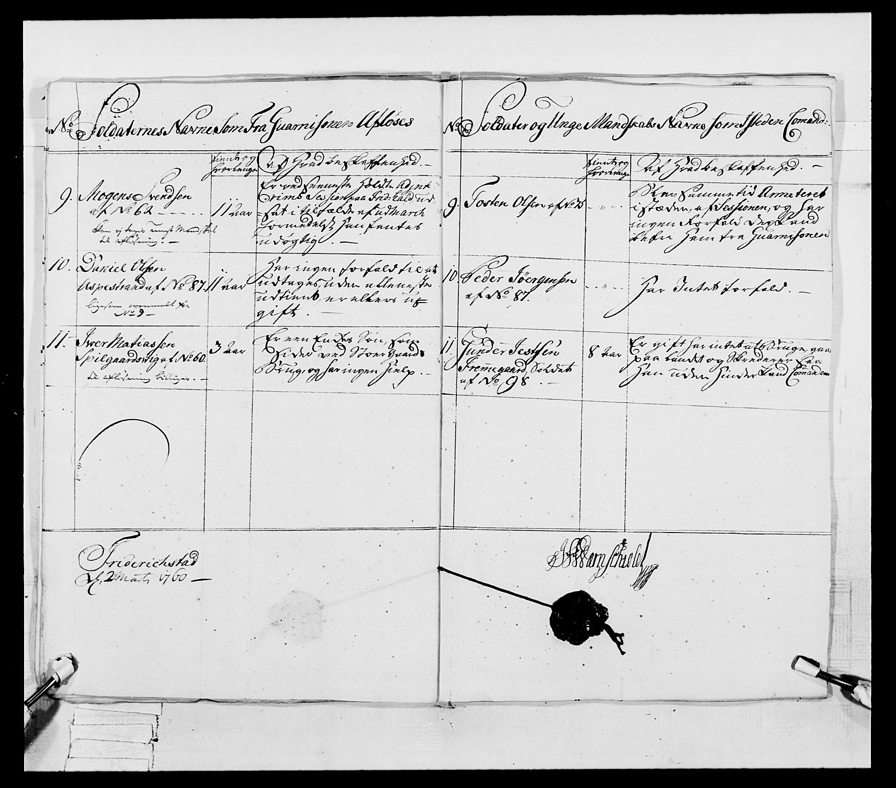 Generalitets- og kommissariatskollegiet, Det kongelige norske kommissariatskollegium, AV/RA-EA-5420/E/Eh/L0051: 1. Smålenske nasjonale infanteriregiment, 1759-1773, s. 51