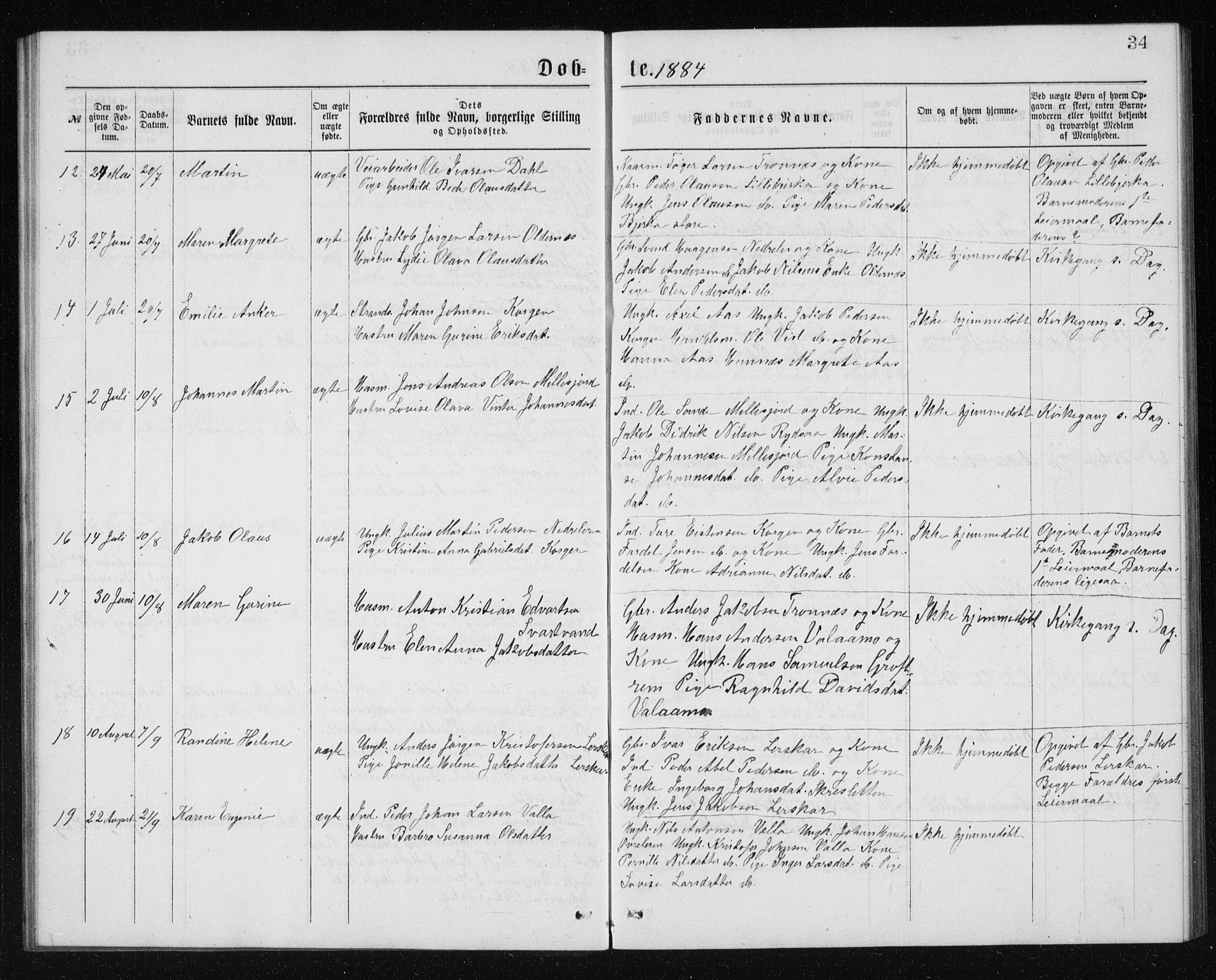 Ministerialprotokoller, klokkerbøker og fødselsregistre - Nordland, AV/SAT-A-1459/826/L0381: Klokkerbok nr. 826C01, 1877-1886, s. 34