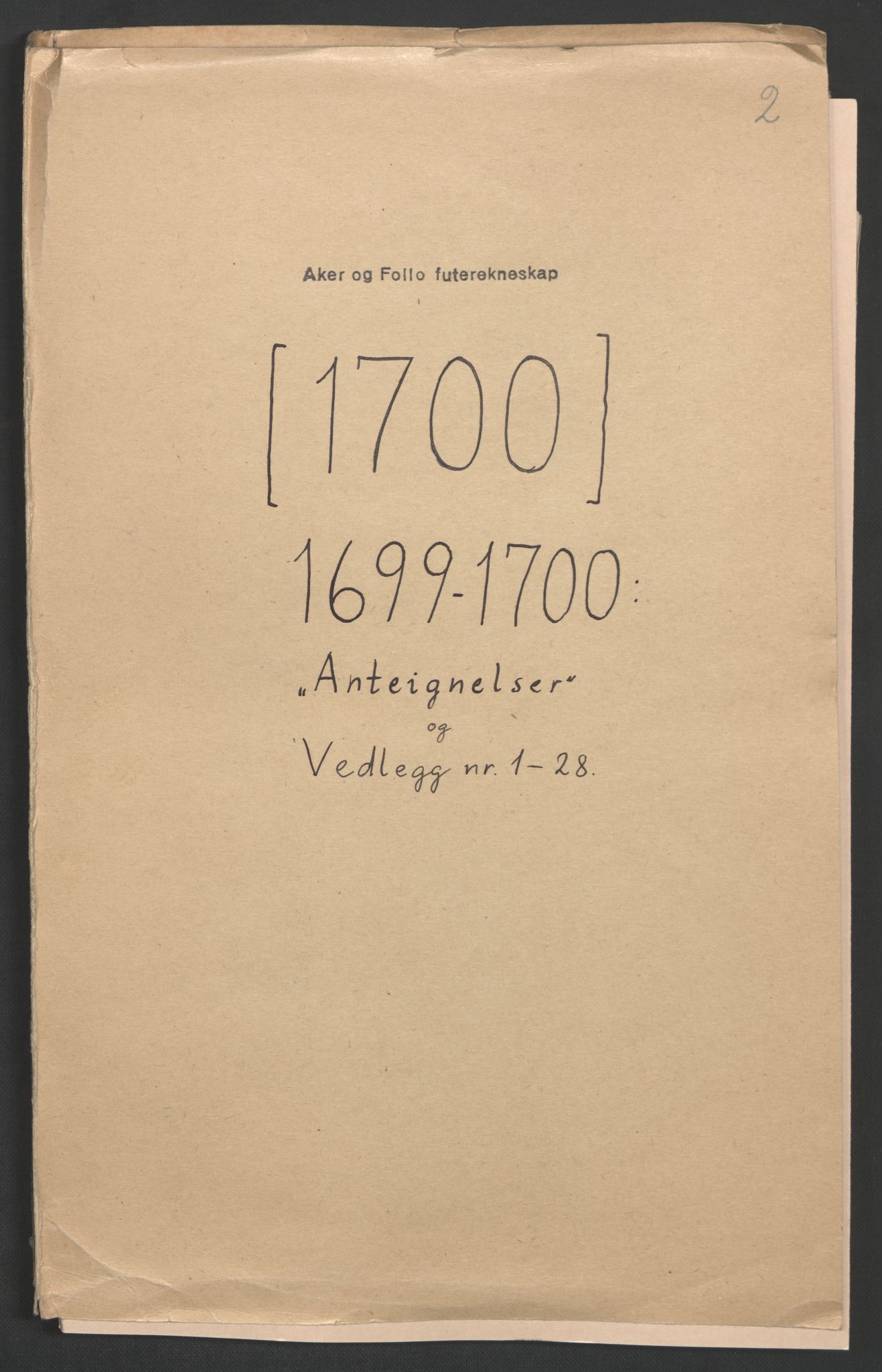 Rentekammeret inntil 1814, Reviderte regnskaper, Fogderegnskap, RA/EA-4092/R10/L0443: Fogderegnskap Aker og Follo, 1700, s. 350