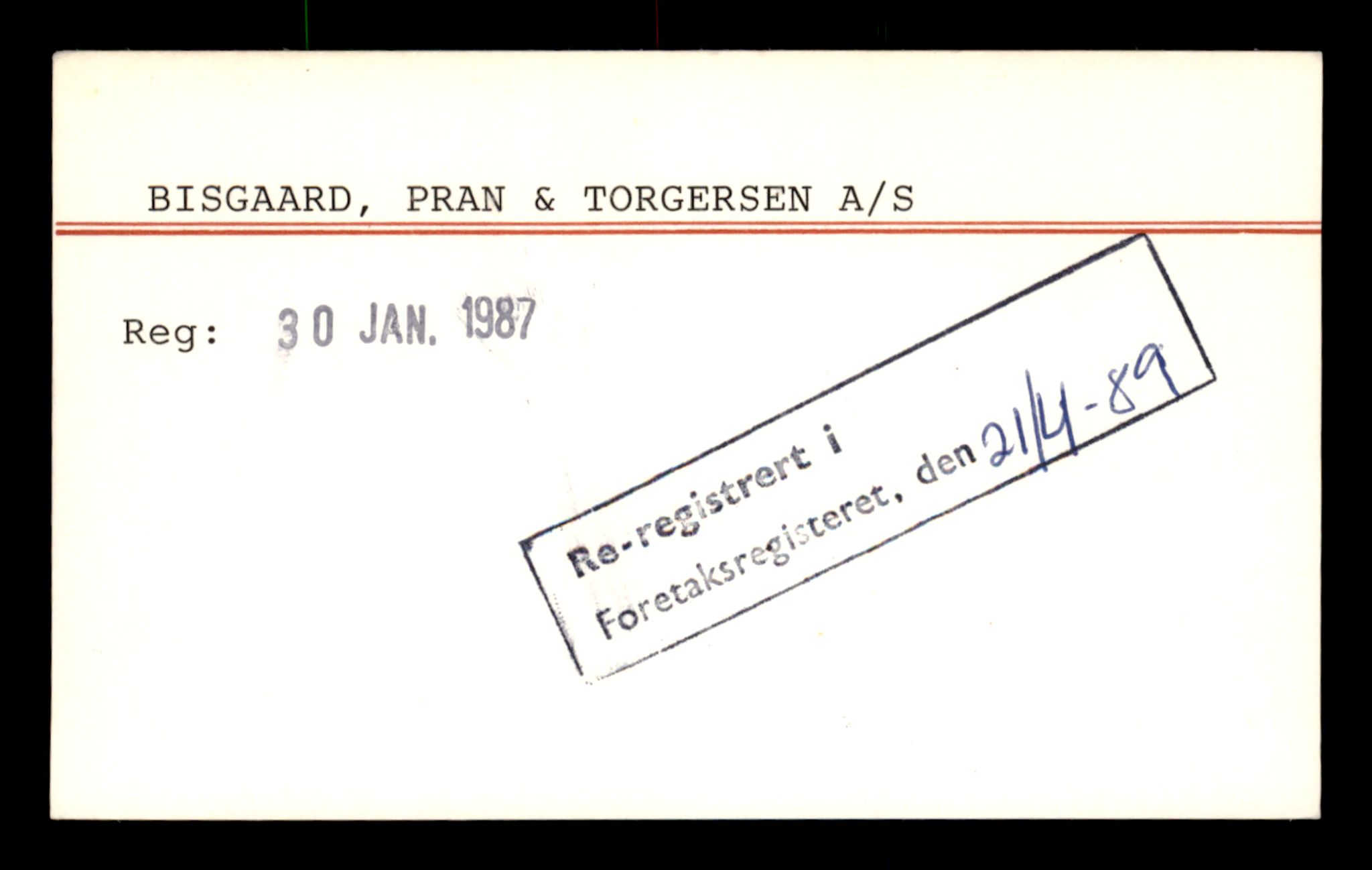 Oslo byfogd, Handelsregisteret, SAT/A-10867/G/Ga/Gad/L0004: Kartotekkort, Bis-Bo, 1890-1990