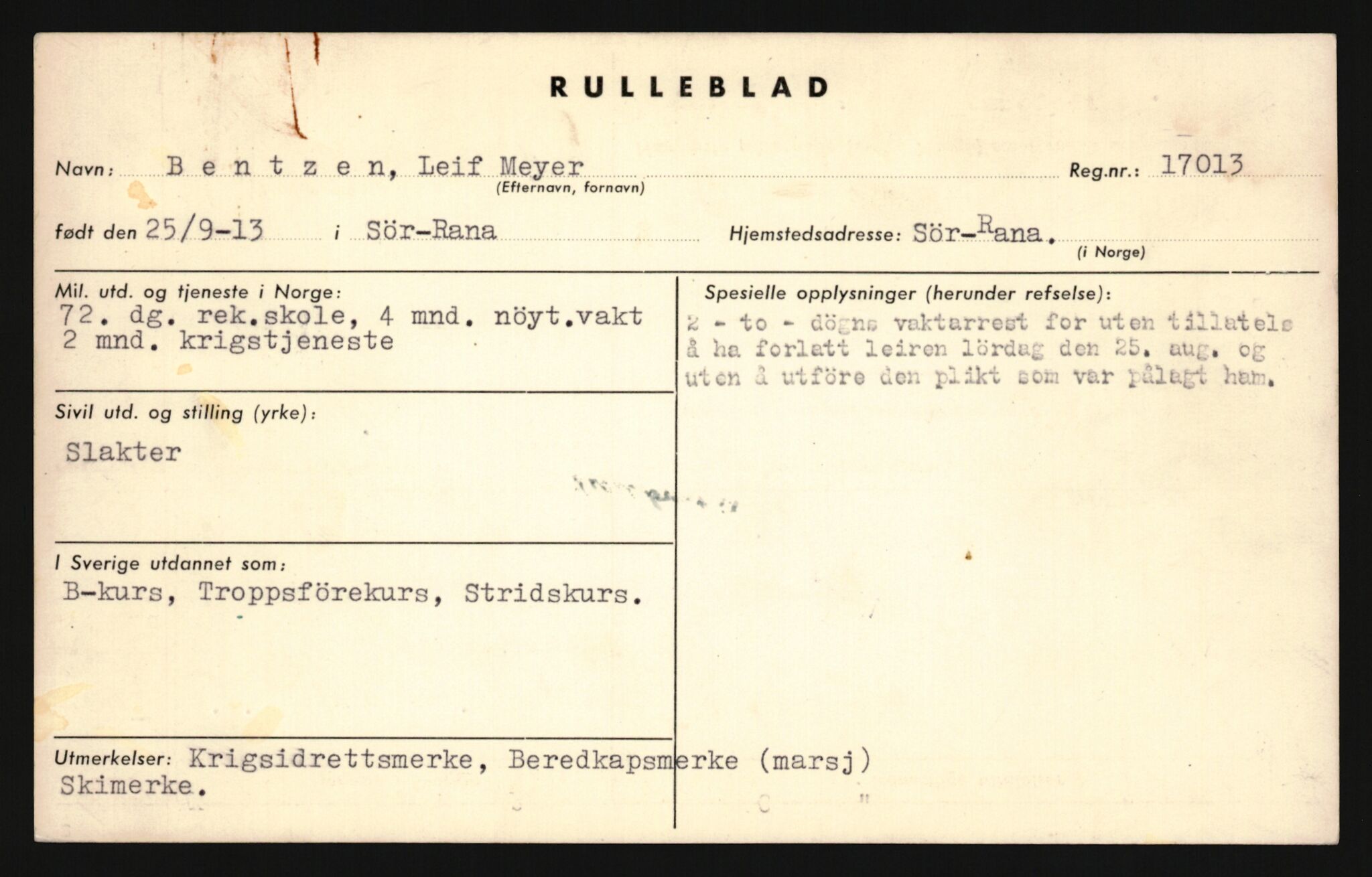 Forsvaret, Sør-Hålogaland landforsvar, AV/RA-RAFA-2552/P/Pa/L0302: Personellmapper for slettet personell, yrkesbefal og vernepliktig befal, født 1913-1916, 1932-1976, s. 19