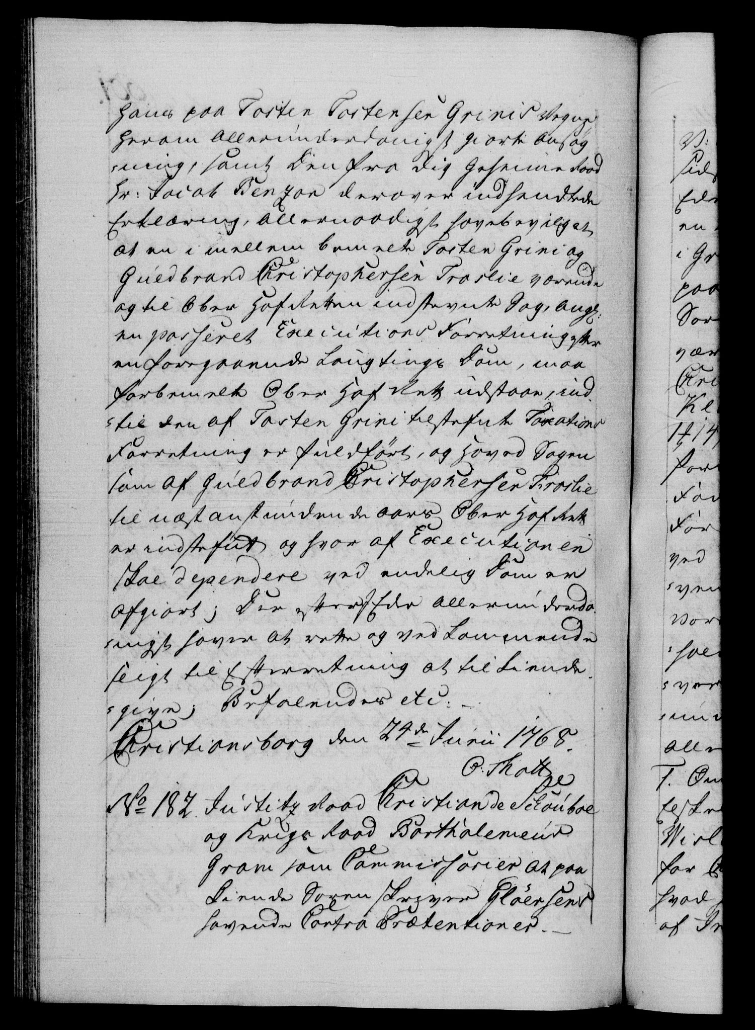 Danske Kanselli 1572-1799, AV/RA-EA-3023/F/Fc/Fca/Fcab/L0038: Norske tegnelser, 1766-1768, s. 601b