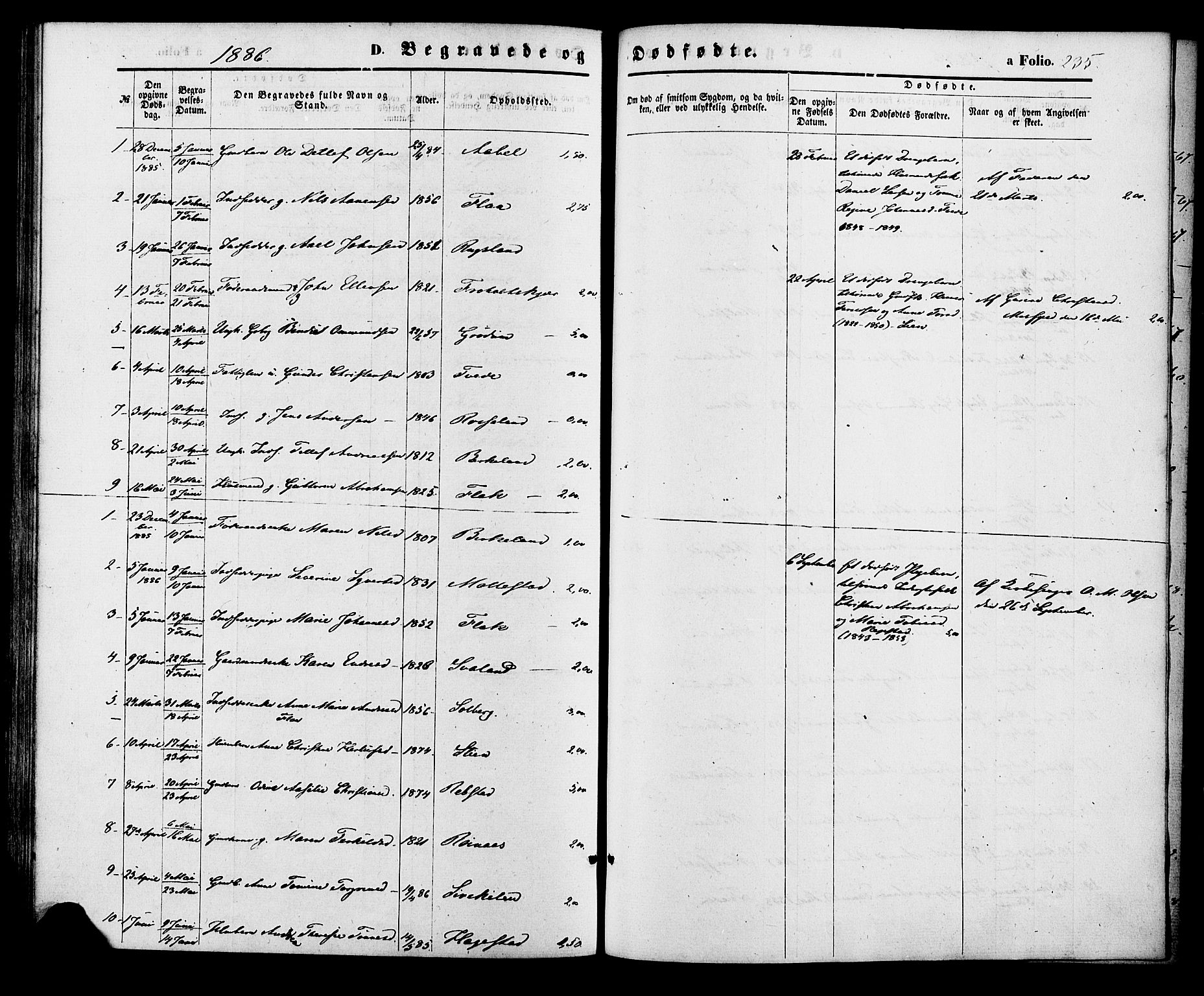 Birkenes sokneprestkontor, SAK/1111-0004/F/Fa/L0004: Ministerialbok nr. A 4, 1867-1886, s. 235