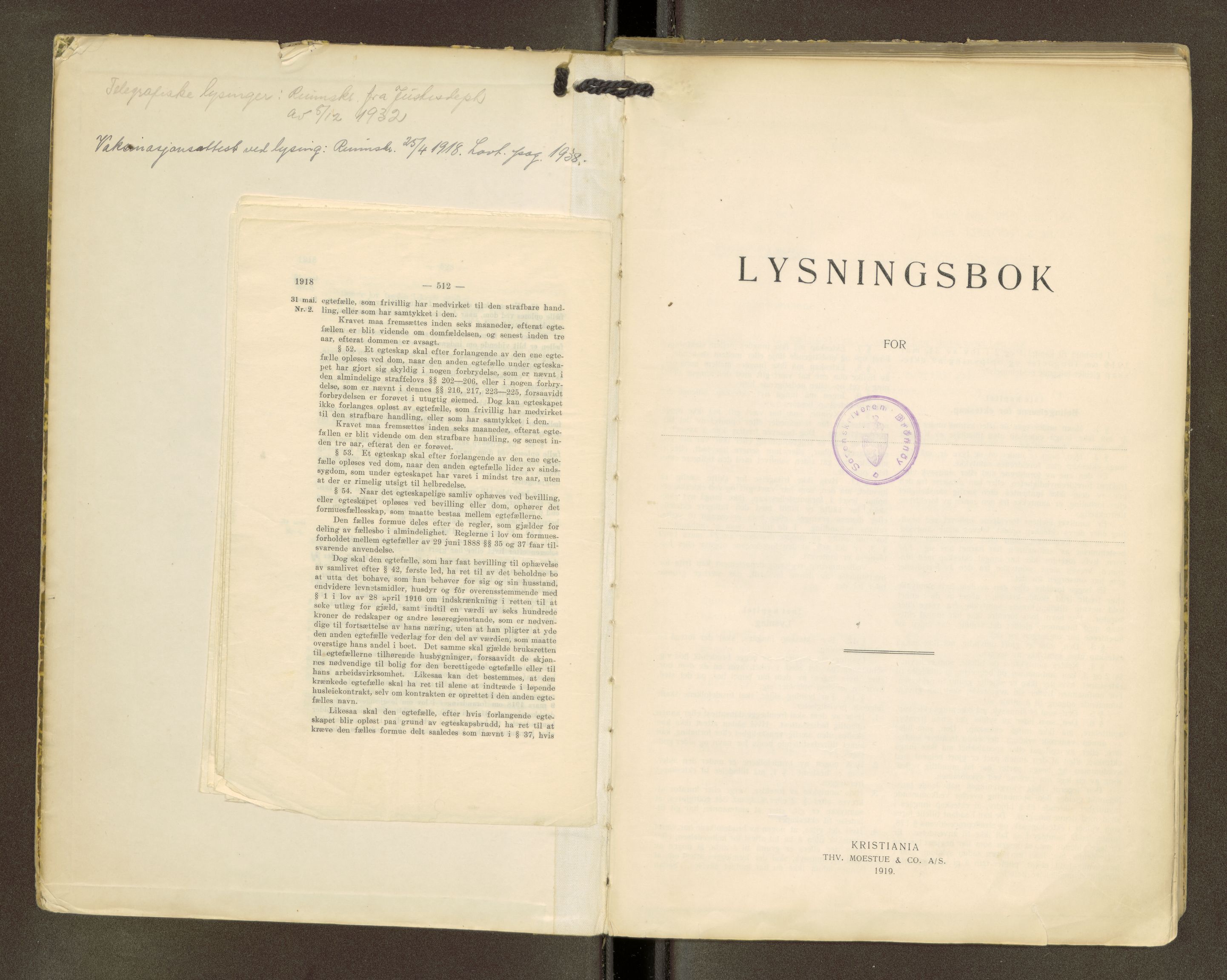 Brønnøy sorenskriveri, AV/SAT-A-4170/1/6/6D/L0003: Vigselbok, 1920-1969