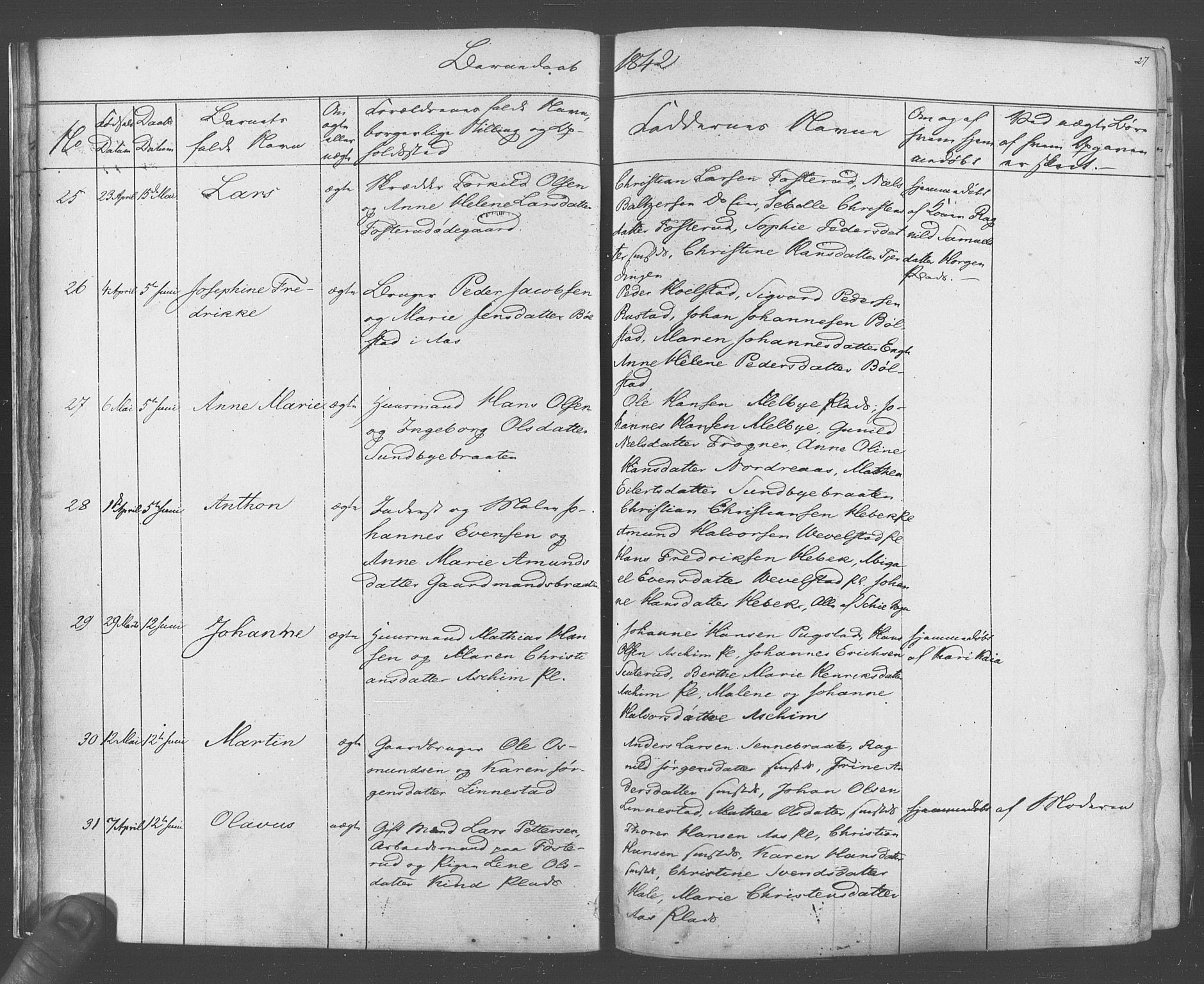 Ås prestekontor Kirkebøker, AV/SAO-A-10894/F/Fa/L0006: Ministerialbok nr. I 6, 1841-1853, s. 26-27