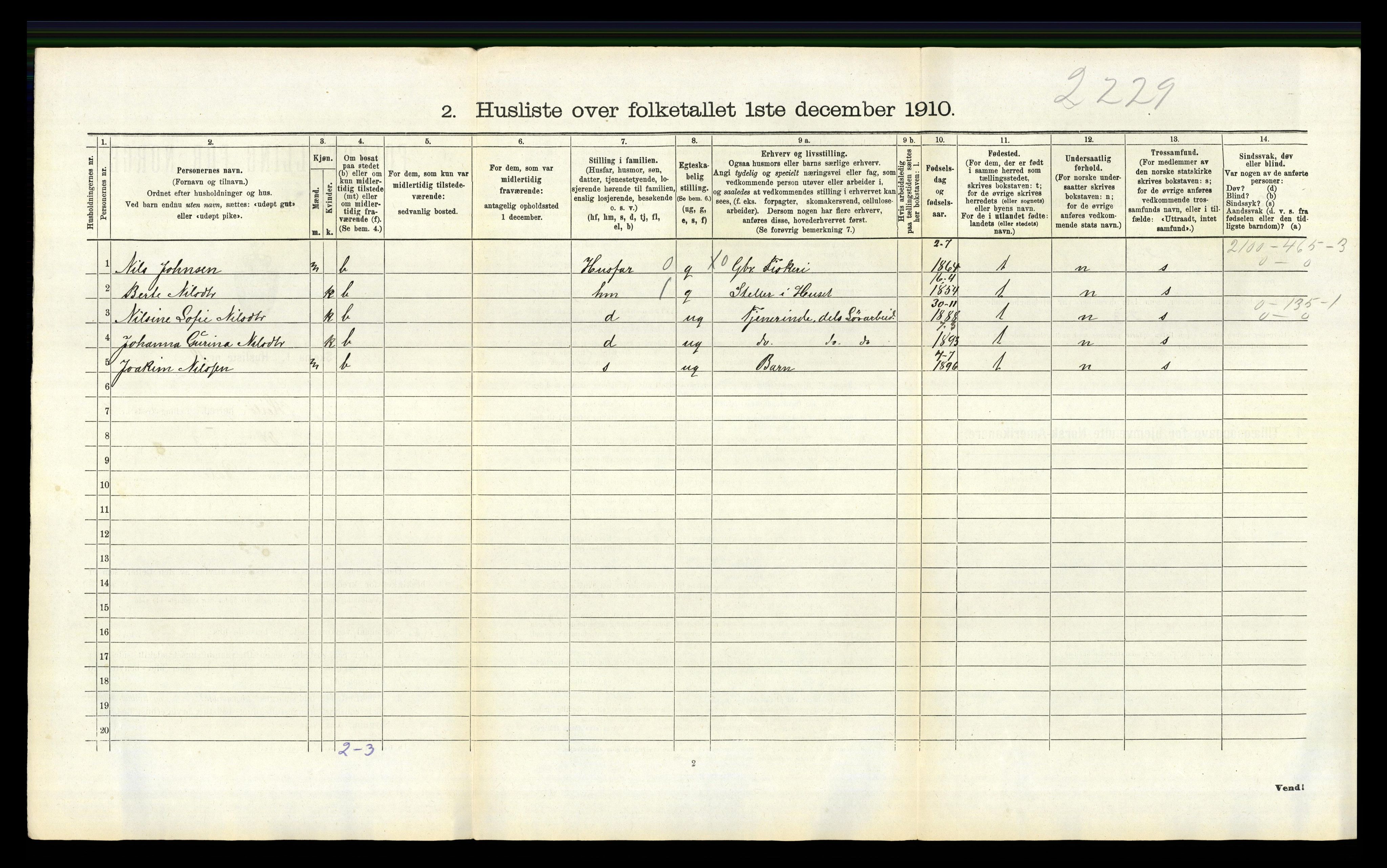 RA, Folketelling 1910 for 1258 Herdla herred, 1910, s. 989