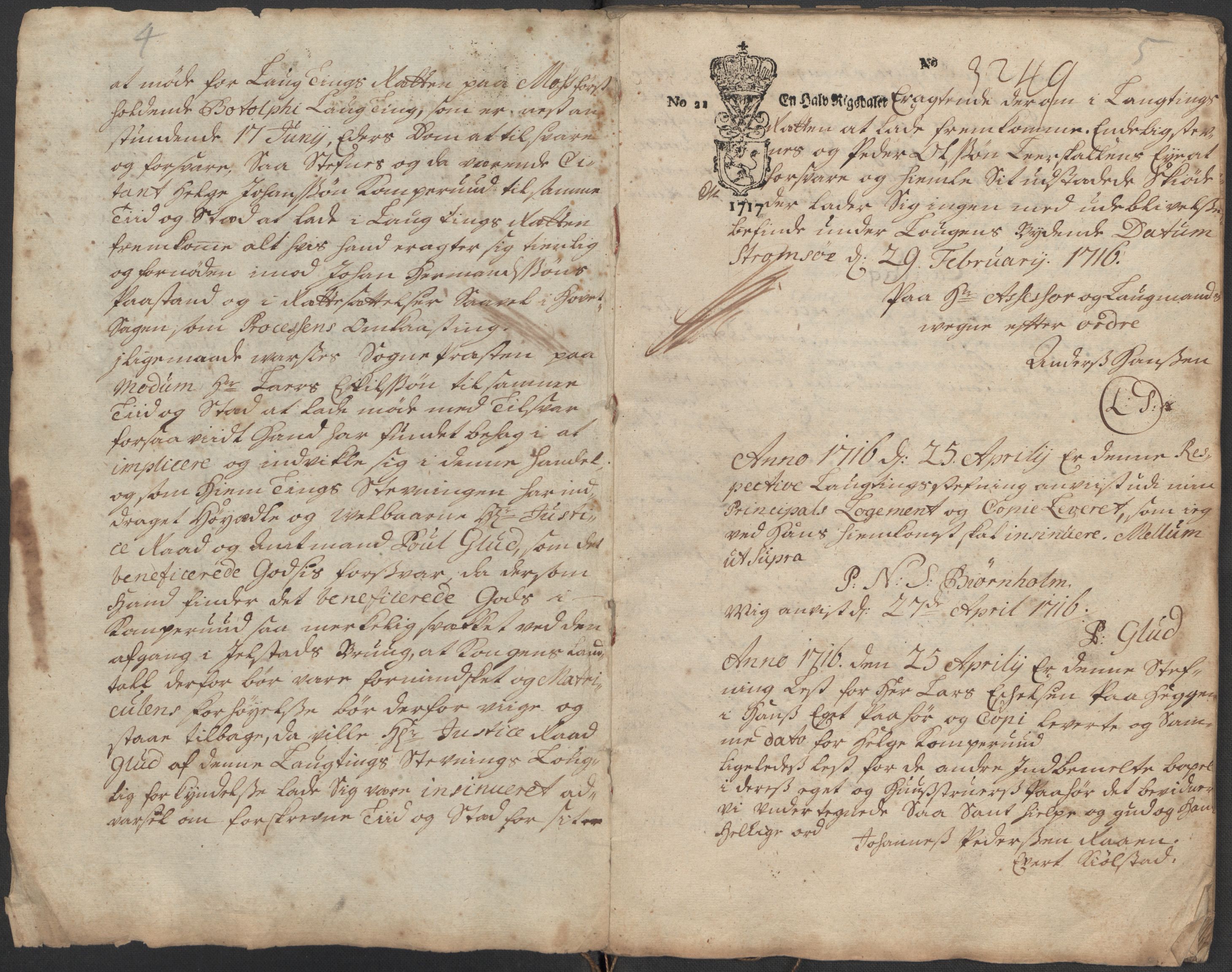 Riksarkivets diplomsamling, AV/RA-EA-5965/F15/L0016: Prestearkiv - Buskerud, 1662-1781, s. 75