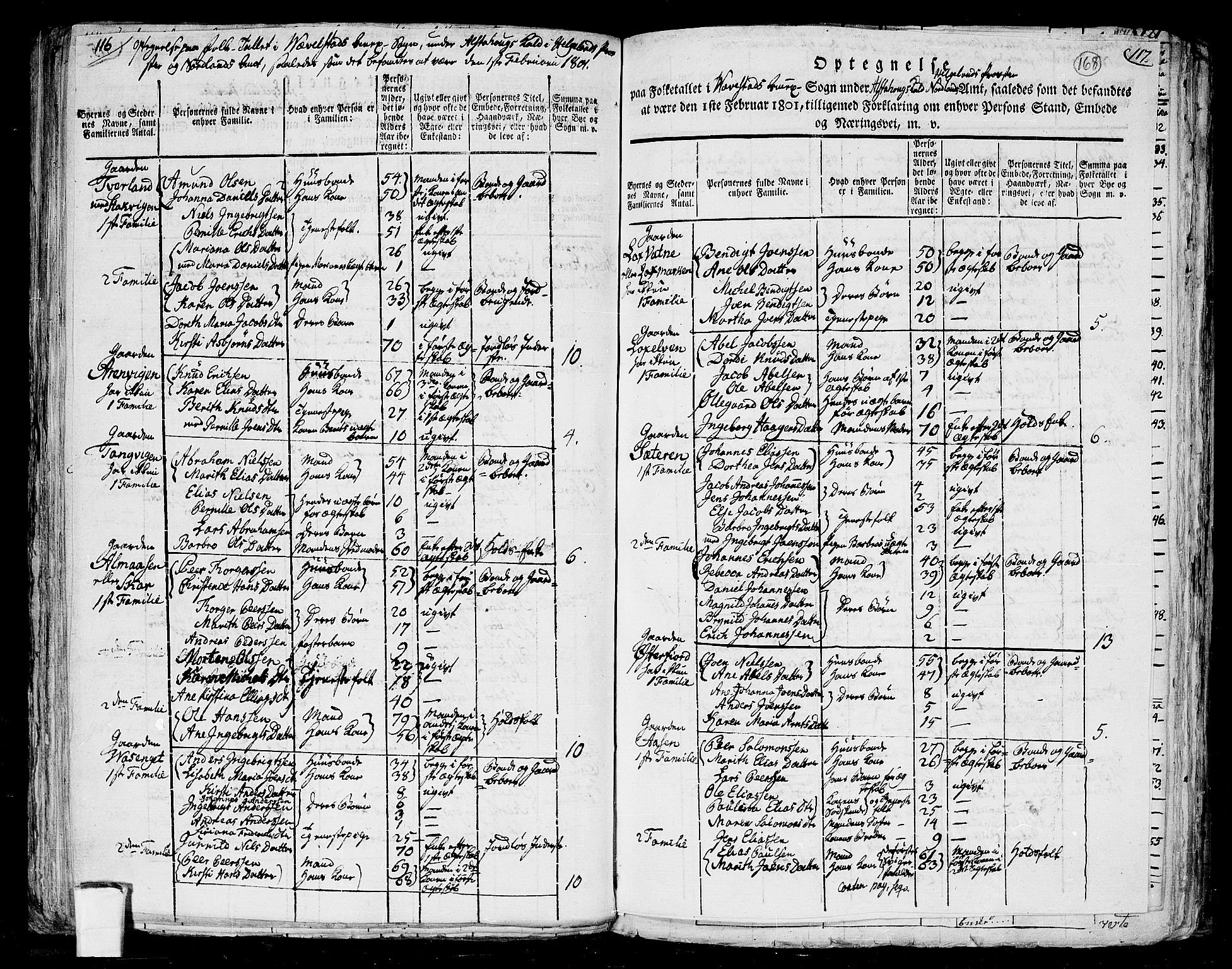 RA, Folketelling 1801 for 1820P Alstahaug prestegjeld, 1801, s. 167b-168a