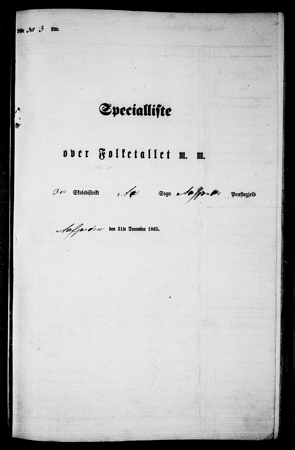 RA, Folketelling 1865 for 1630P Aafjorden prestegjeld, 1865, s. 36
