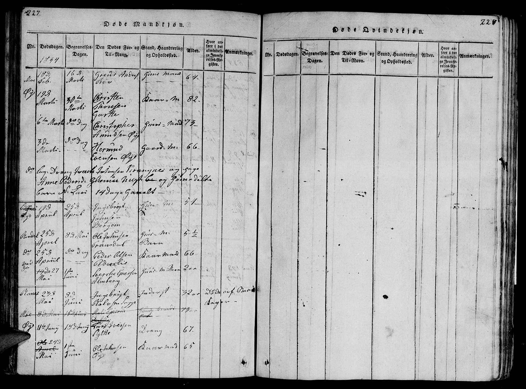 Ministerialprotokoller, klokkerbøker og fødselsregistre - Møre og Romsdal, AV/SAT-A-1454/595/L1050: Klokkerbok nr. 595C02, 1819-1834, s. 227-228