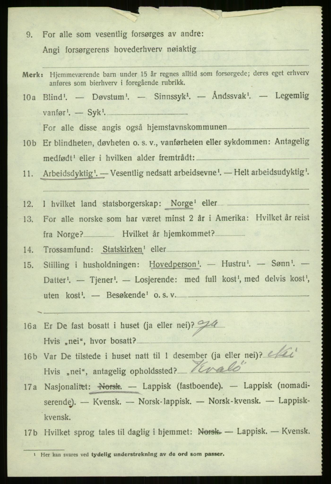 SATØ, Folketelling 1920 for 1934 Tromsøysund herred, 1920, s. 4957