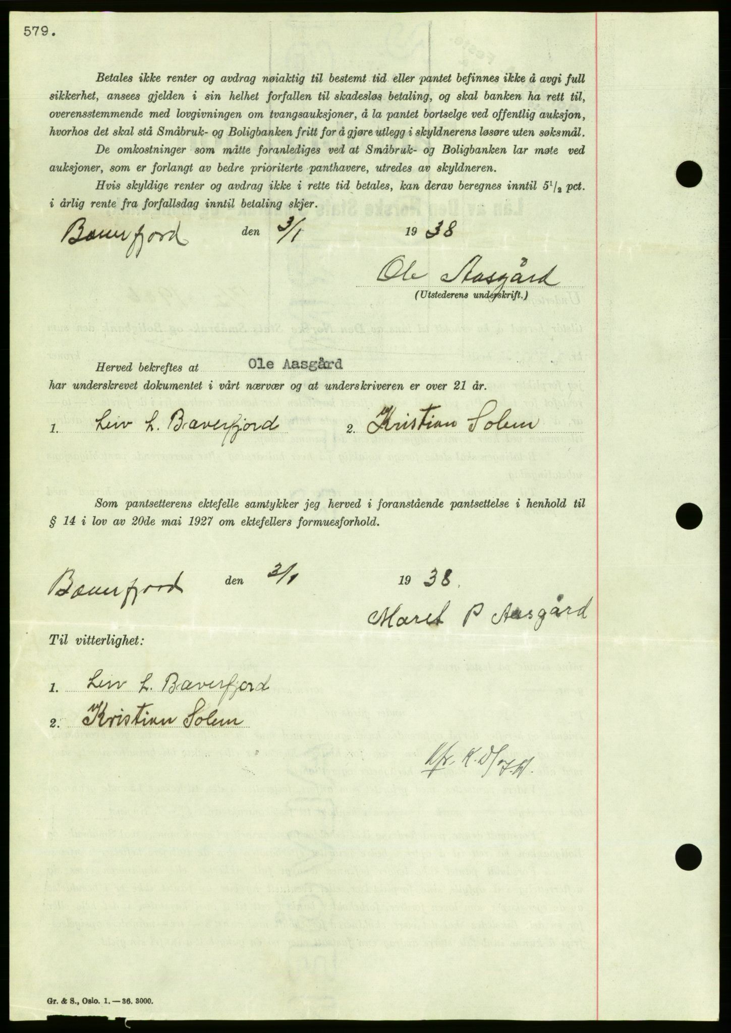 Nordmøre sorenskriveri, AV/SAT-A-4132/1/2/2Ca/L0092: Pantebok nr. B82, 1937-1938, Dagboknr: 110/1938