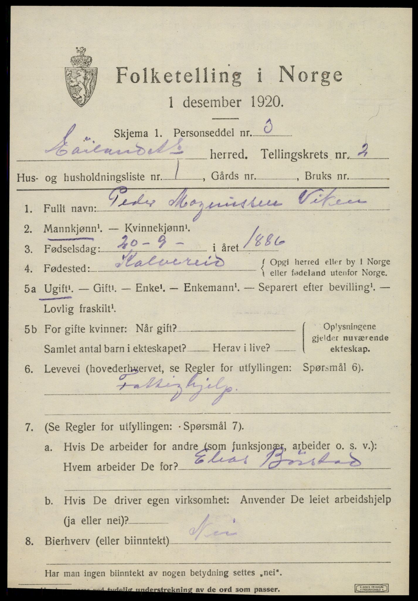 SAT, Folketelling 1920 for 1743 Høylandet herred, 1920, s. 750