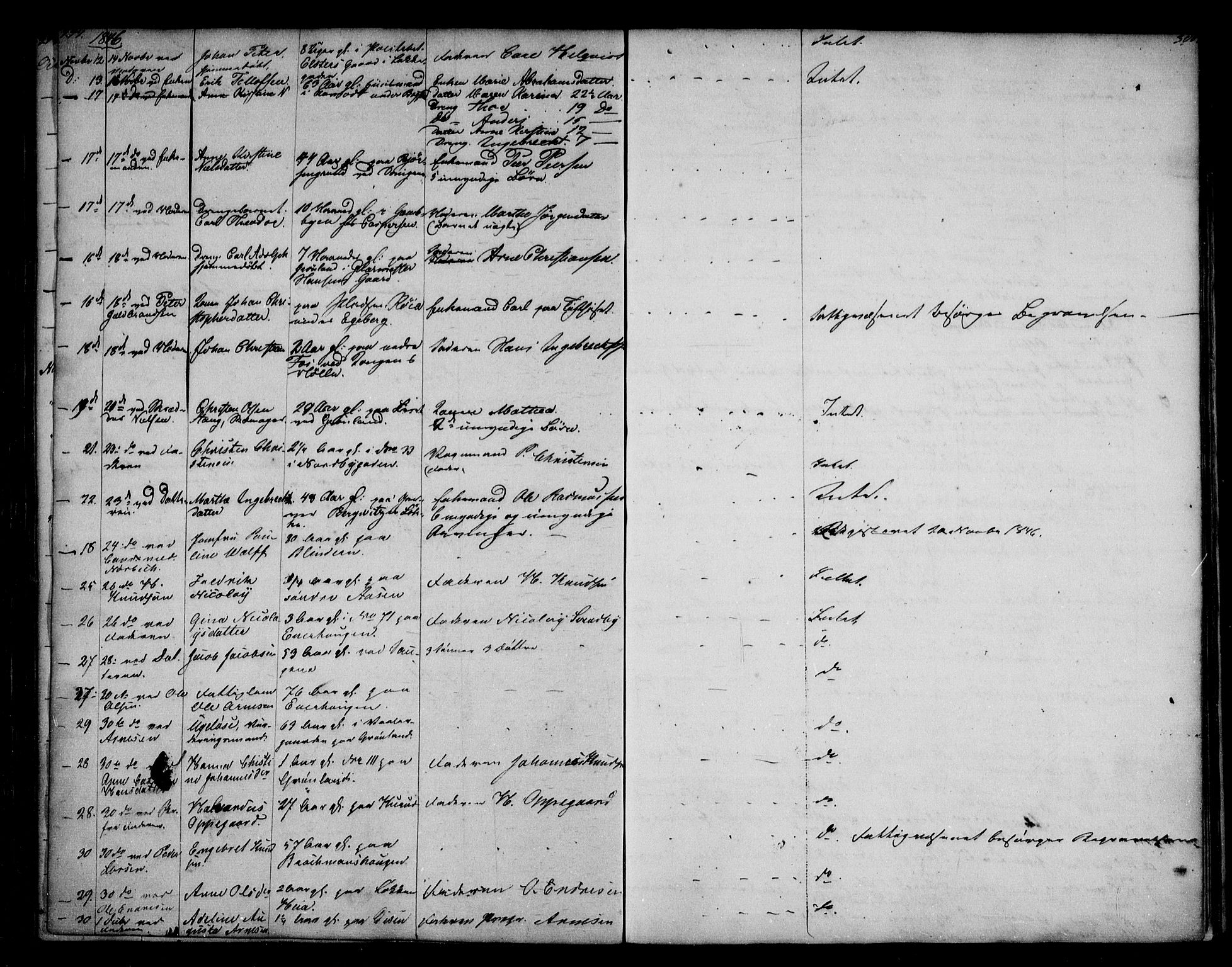 Aker sorenskriveri, AV/SAO-A-10895/H/Ha/Haa/L0002: Dødsanmeldelsesprotokoll, 1839-1850, s. 299-300