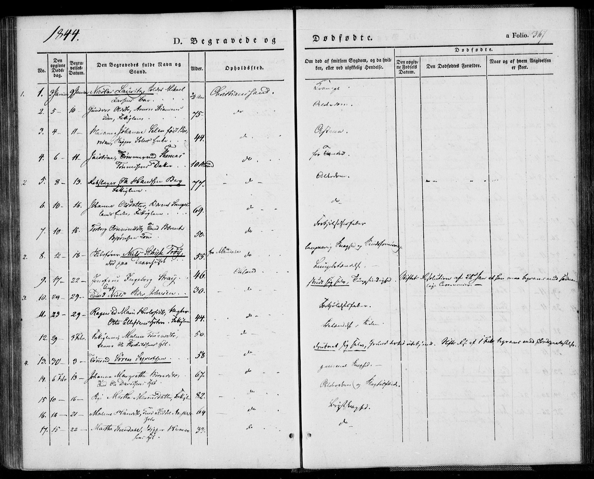 Kristiansand domprosti, AV/SAK-1112-0006/F/Fa/L0013: Ministerialbok nr. A 13, 1842-1851, s. 367