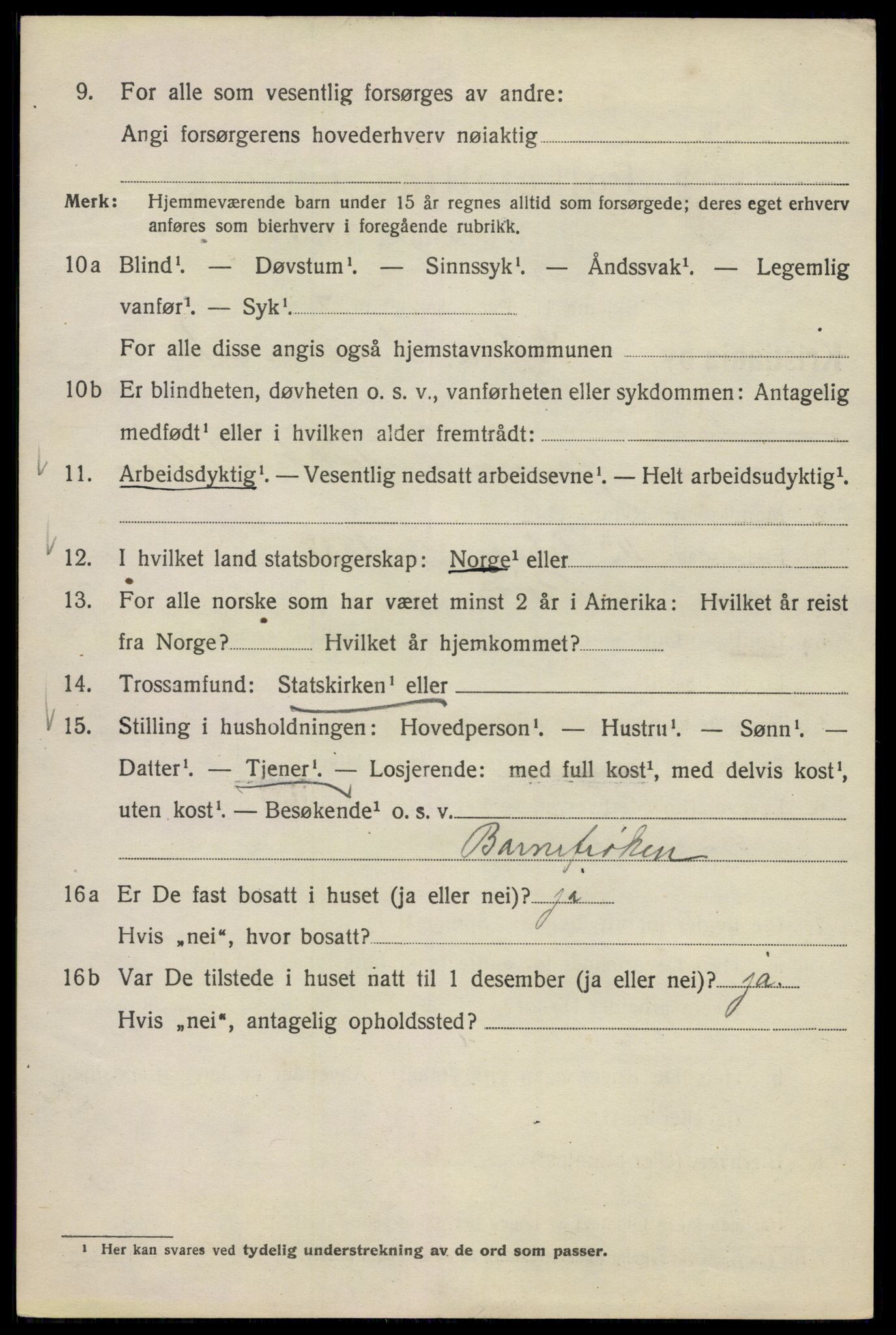 SAO, Folketelling 1920 for 0301 Kristiania kjøpstad, 1920, s. 528216