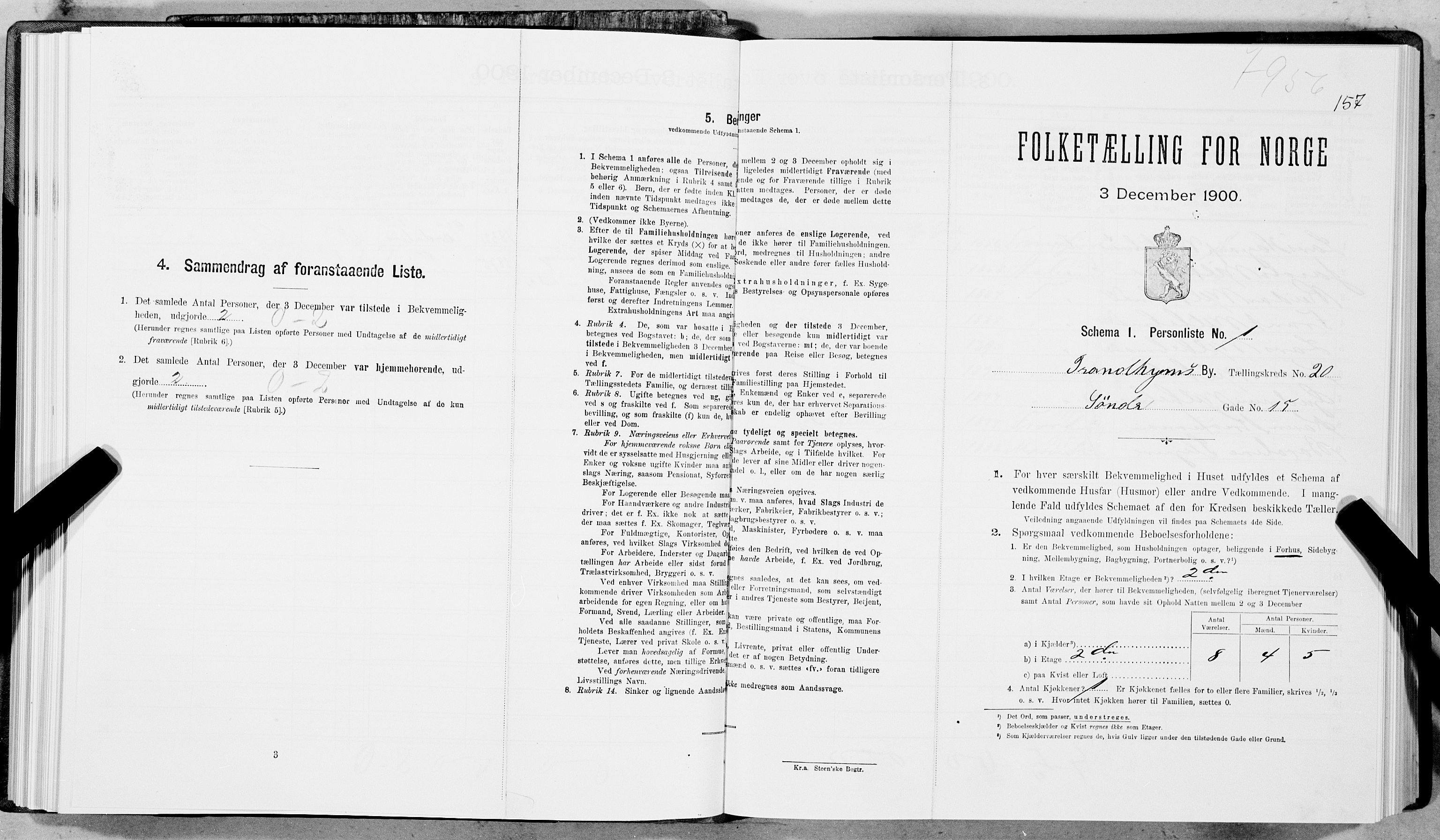 SAT, Folketelling 1900 for 1601 Trondheim kjøpstad, 1900, s. 3221