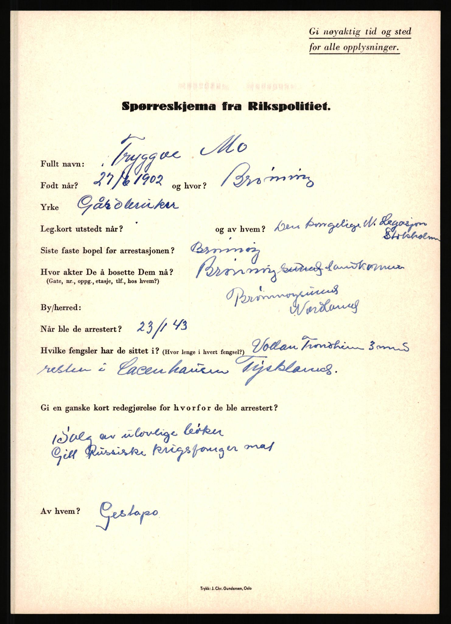 Rikspolitisjefen, AV/RA-S-1560/L/L0011: Lucassen, Oscar Fredrik - Moen, Olav, 1940-1945, s. 1058