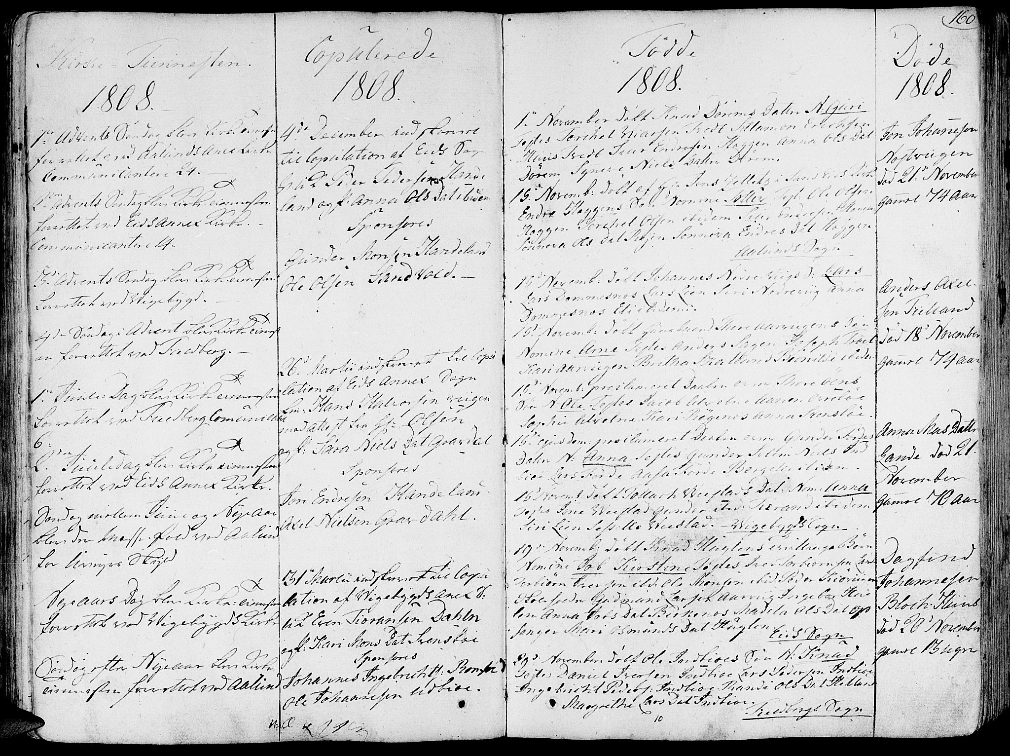 Fjelberg sokneprestembete, SAB/A-75201/H/Haa: Ministerialbok nr. A 3, 1788-1815, s. 160