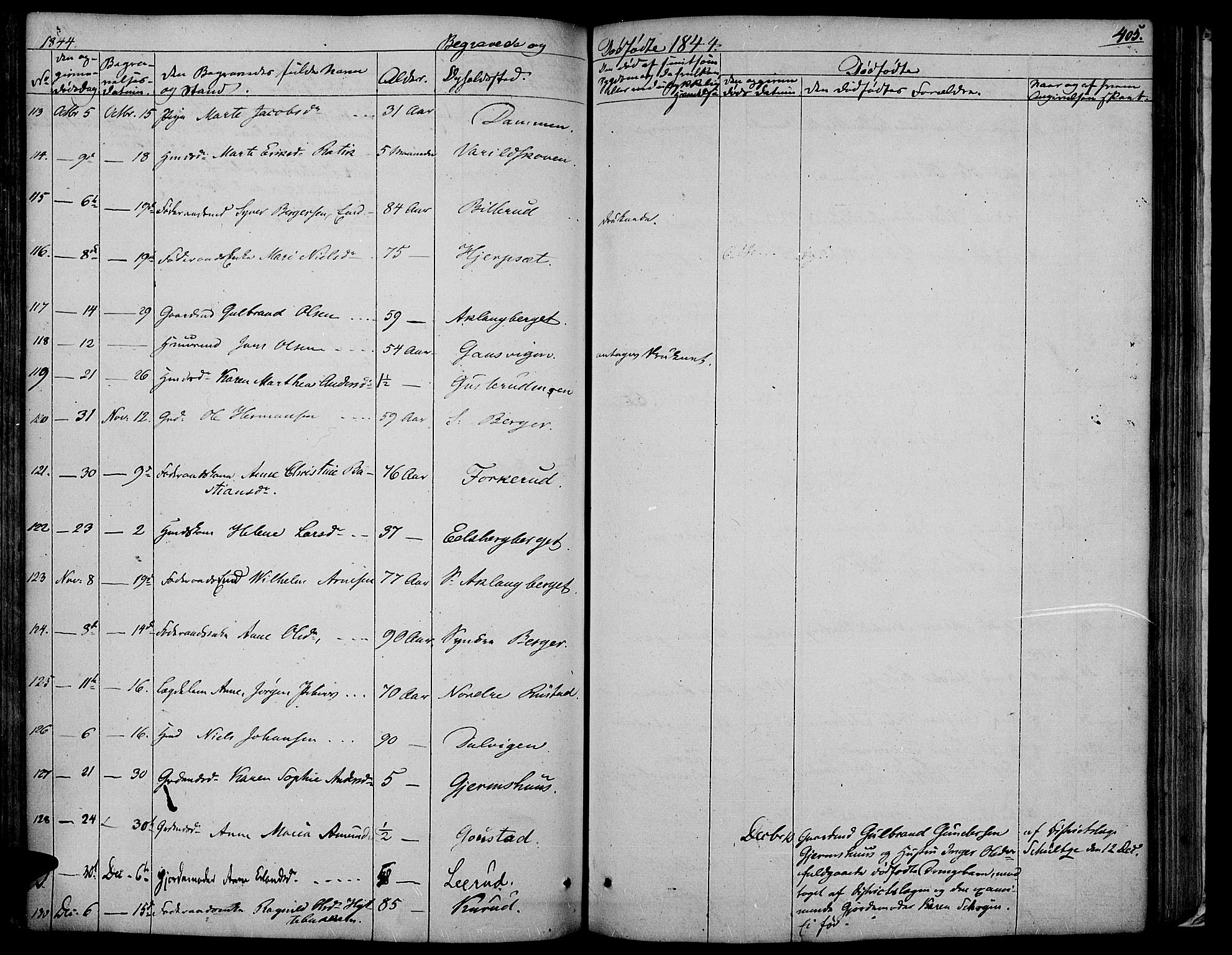 Vinger prestekontor, AV/SAH-PREST-024/H/Ha/Haa/L0008: Ministerialbok nr. 8, 1839-1847, s. 405