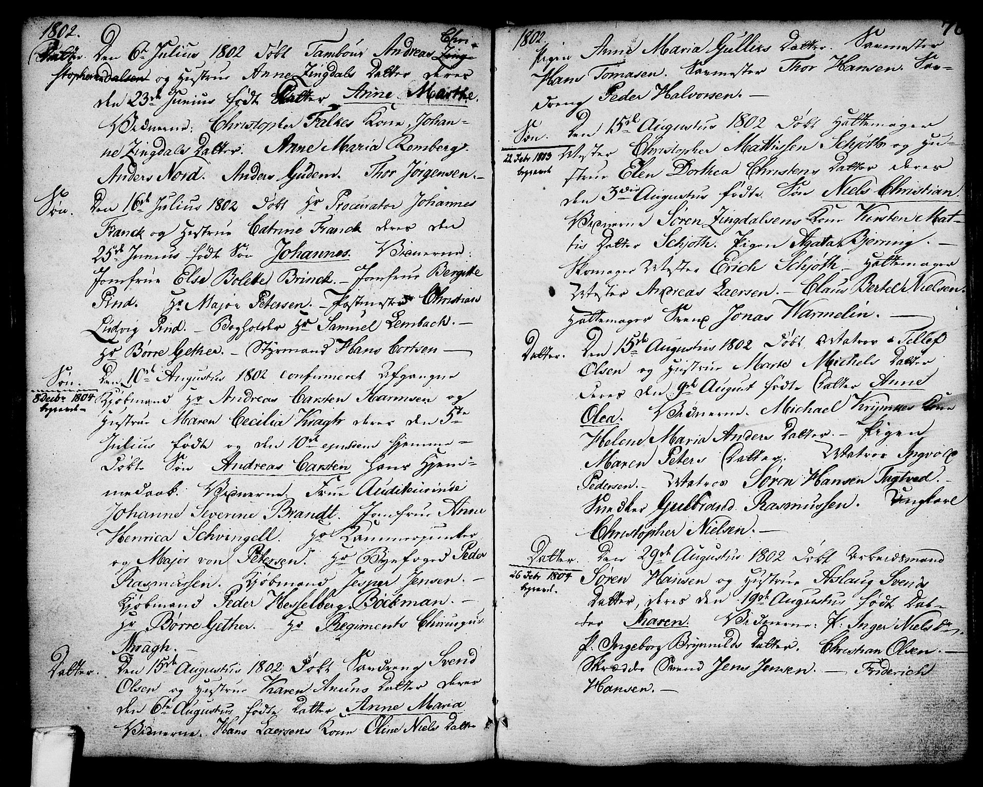 Larvik kirkebøker, AV/SAKO-A-352/G/Ga/L0001: Klokkerbok nr. I 1, 1785-1807, s. 76