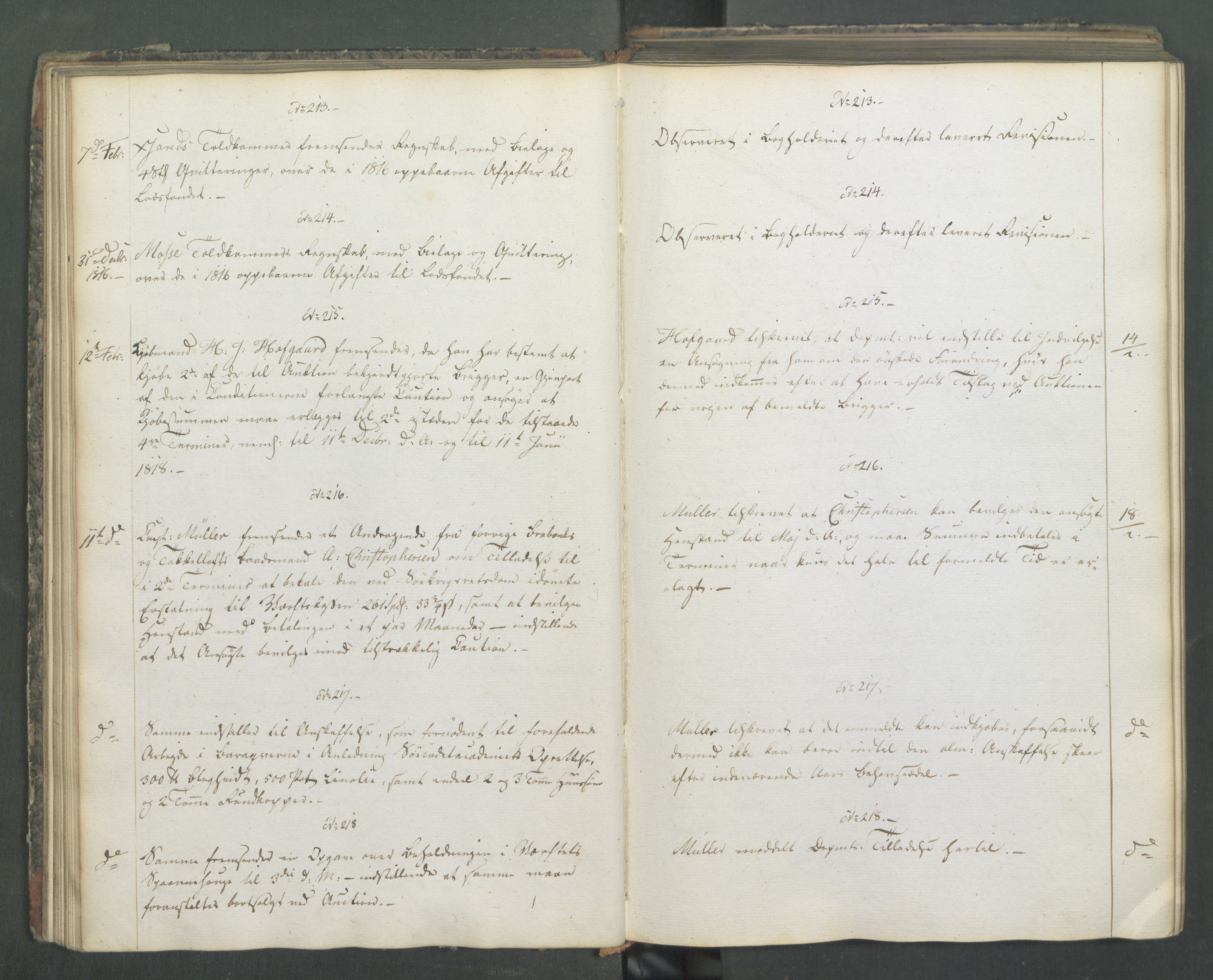 Marinedepartementet/ Marine- og postdepartementet, AV/RA-RAFA-3792/C/L0004a: 7de Departements Journal, 1817